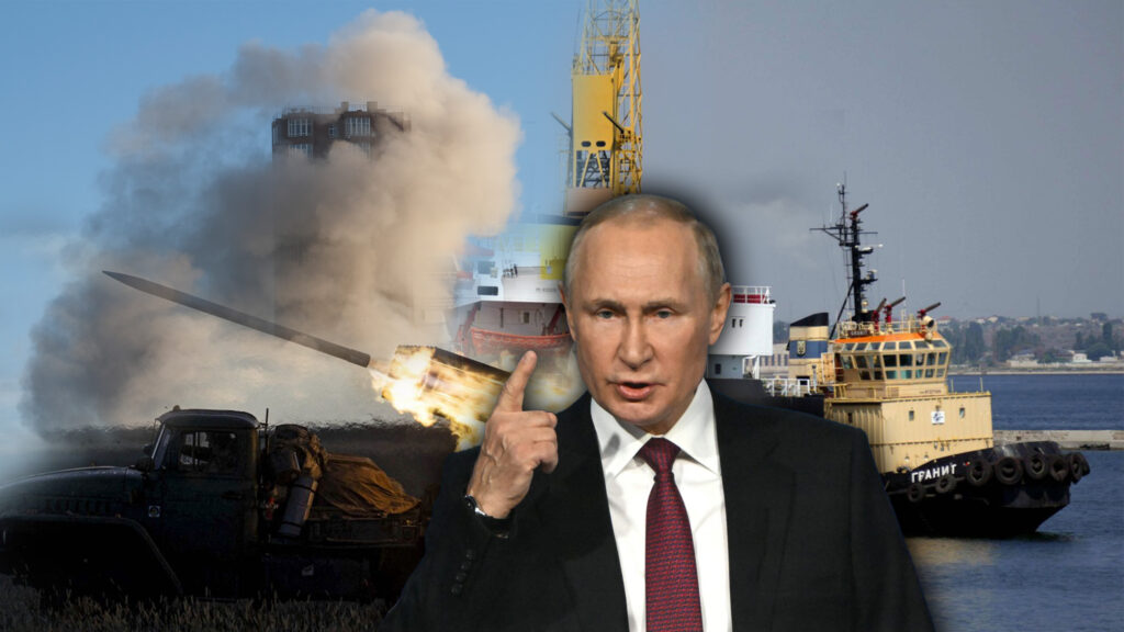 Putin, Odesa Žito, granatiranje Kijev