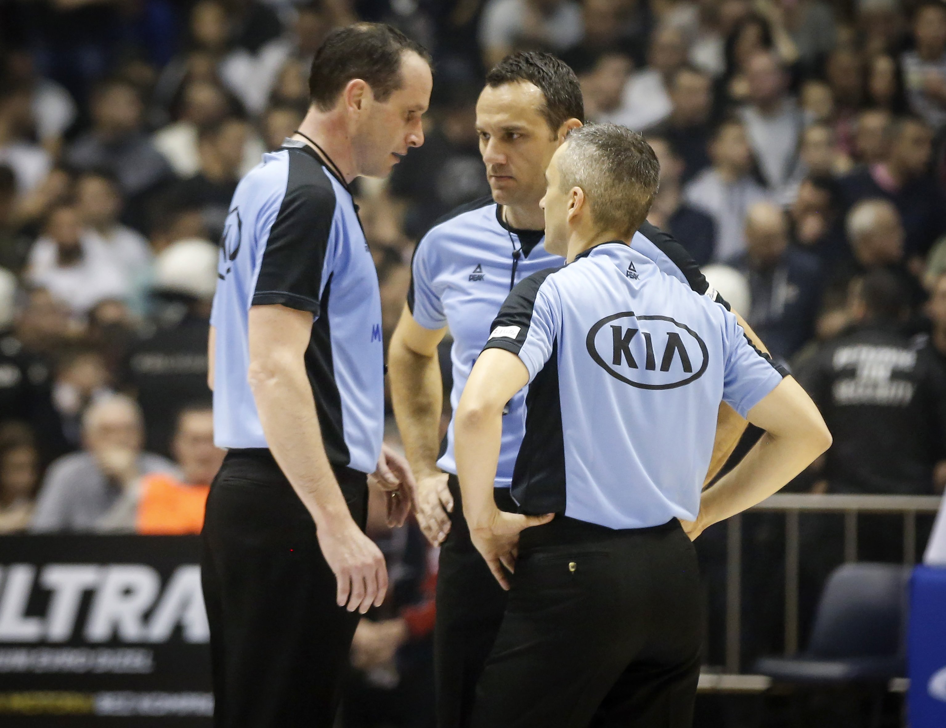 Kosarka ABA League season 2016-2017
Partizan v Crvena Zvezdag
Referees sudija Tomislav Hordov (L) Milos Koljensic (C) and Saso Petek
Beograd, 05.02.2017
foto: Srdjan Stevanovic/Starsportphoto ©