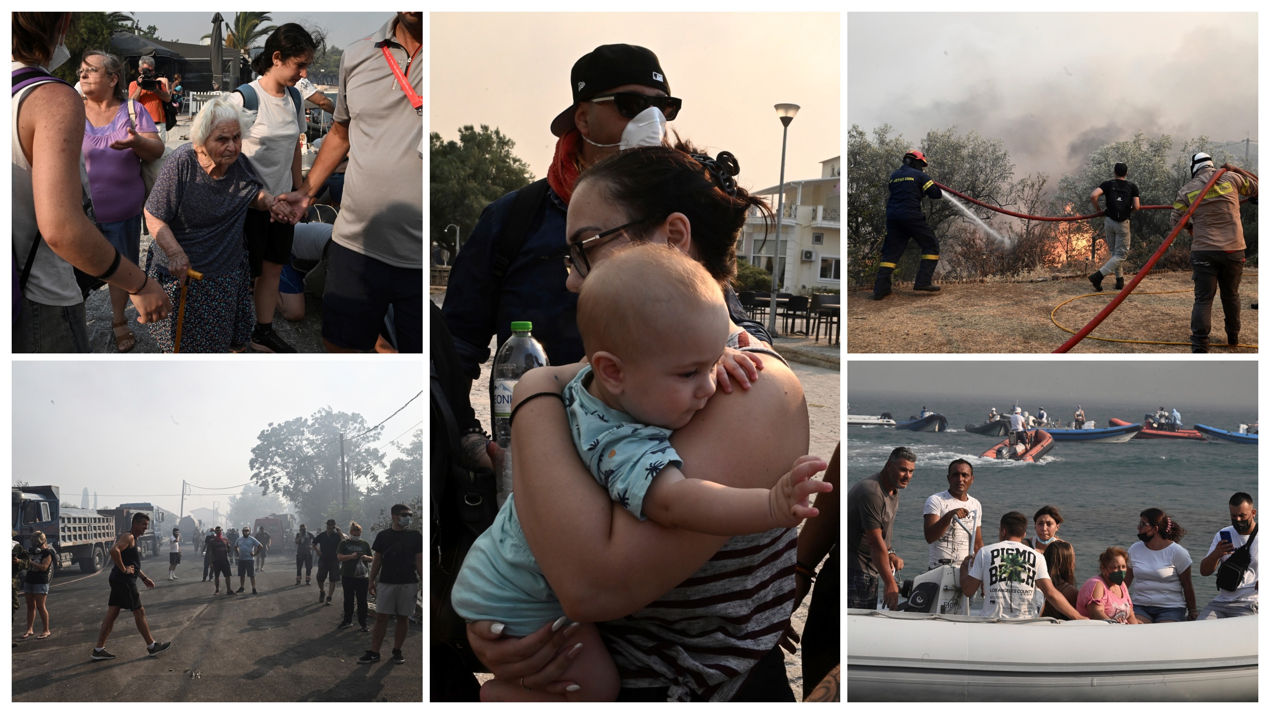 Greece Wildfires, grčka požar kombo