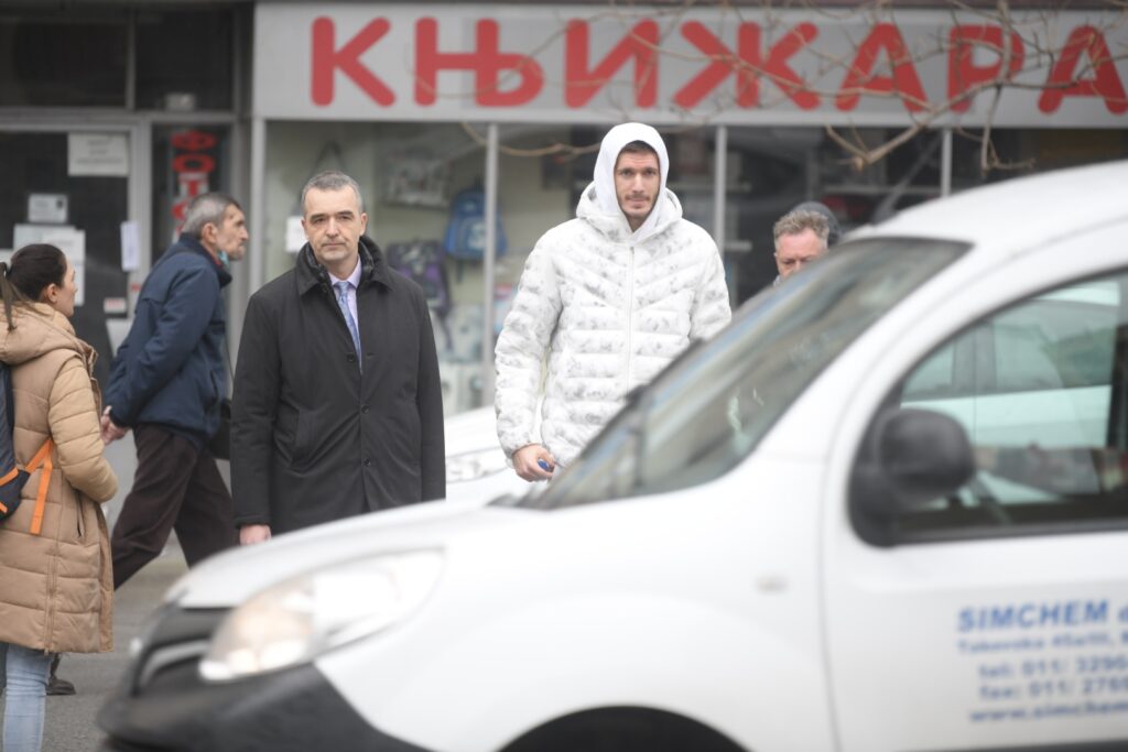 Beograd, 15.03.2023. MUP u Bulevaru despota Stefana, Filip Petrušev košarkaš,izjava, tuča Foto: Dragan Mujan/Nova.rs