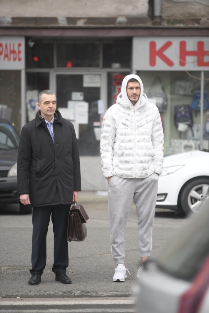 Beograd, 15.03.2023. MUP u Bulevaru despota Stefana, Filip Petrušev košarkaš,izjava, tuča Foto: Dragan Mujan/Nova.rs