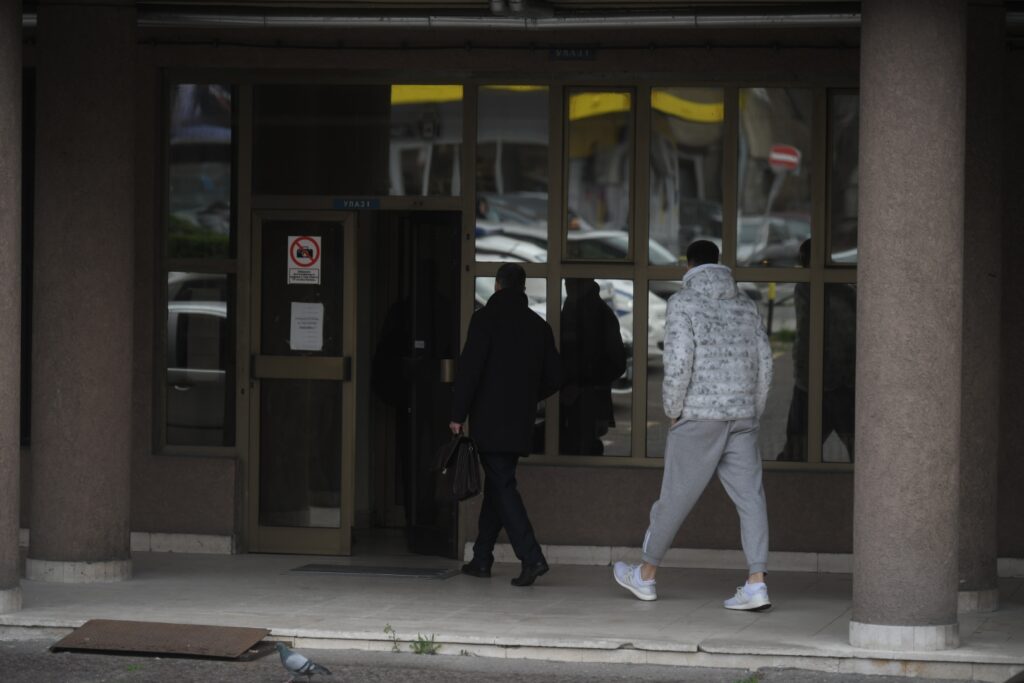 Beograd, 15.03.2023. MUP u Bulevaru despota Stefana, Filip Petrušev košarkaš,izjava, tuča Foto: Dragan Mujan/Nova.rs