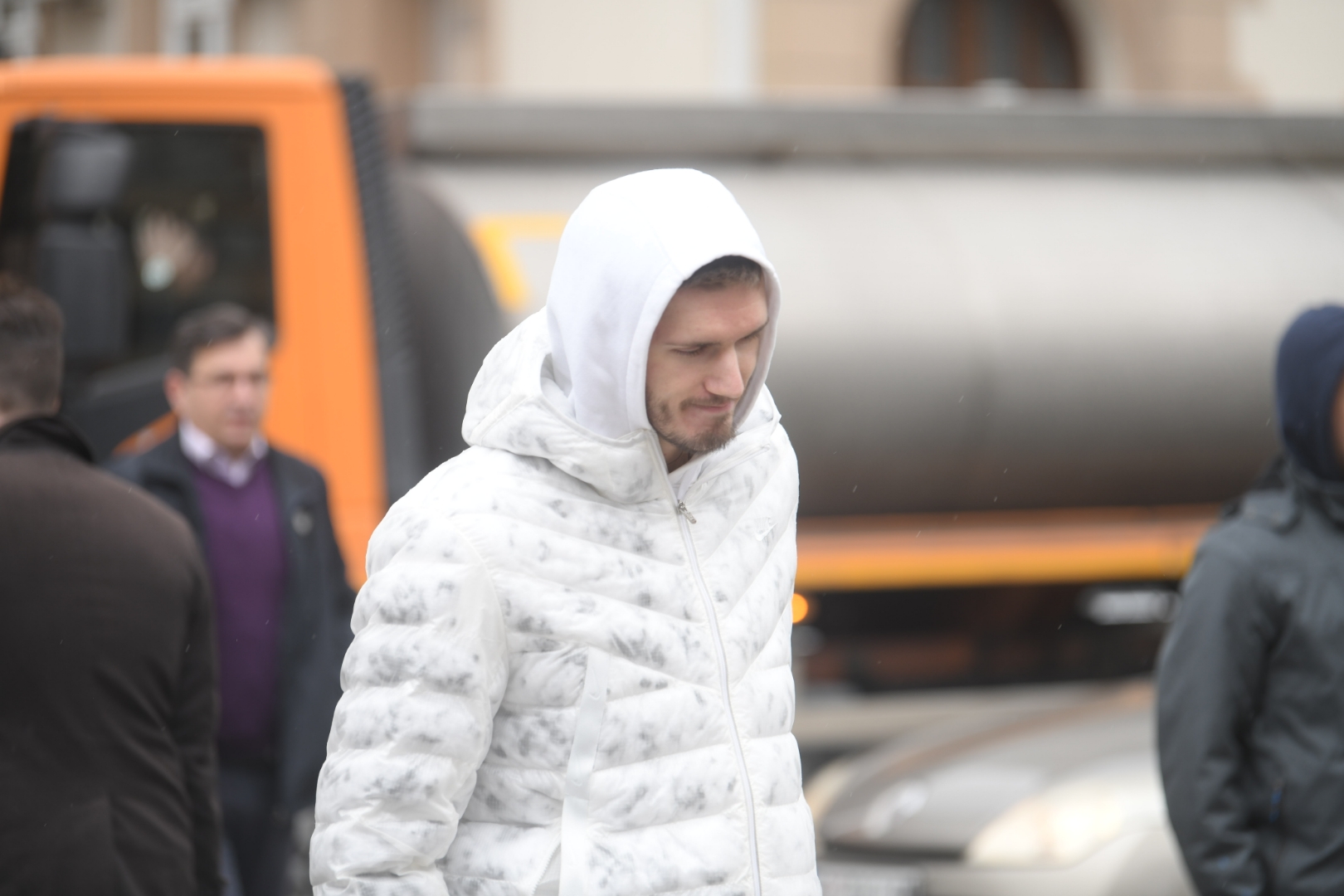 Beograd, 15.03.2023. MUP u Bulevaru despota Stefana, Filip Petrušev košarkaš,izjava, tuča Foto: Dragan Mujan/Nova.rs