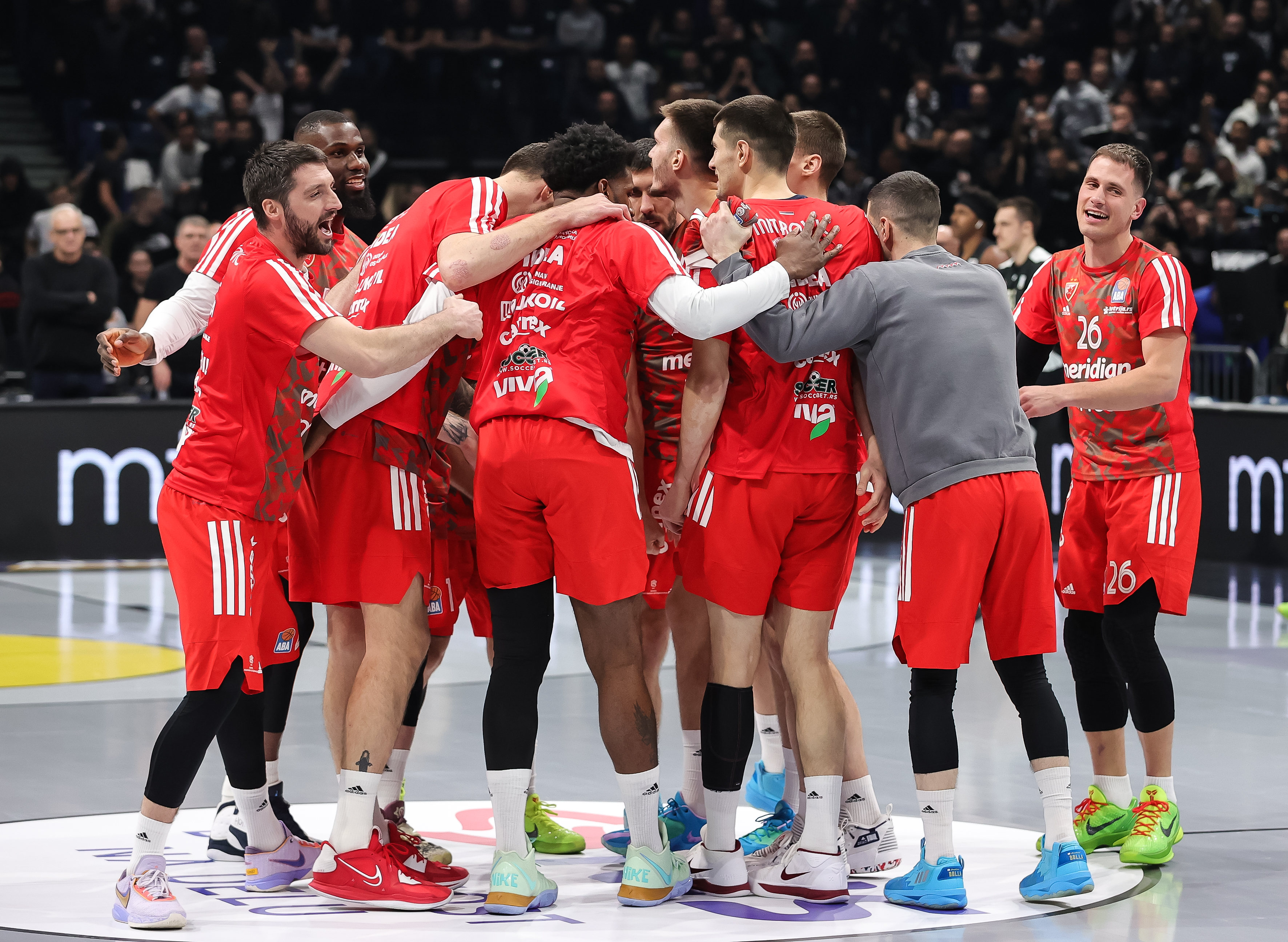 during the Aba League Season 2022-2023 match between Partizan and Crvena Zvezda at Stark Arena on March 13, 2023 in Belgrade, Serbia. (Photo by Srdjan Stevanovic/Starsport.rs ©)