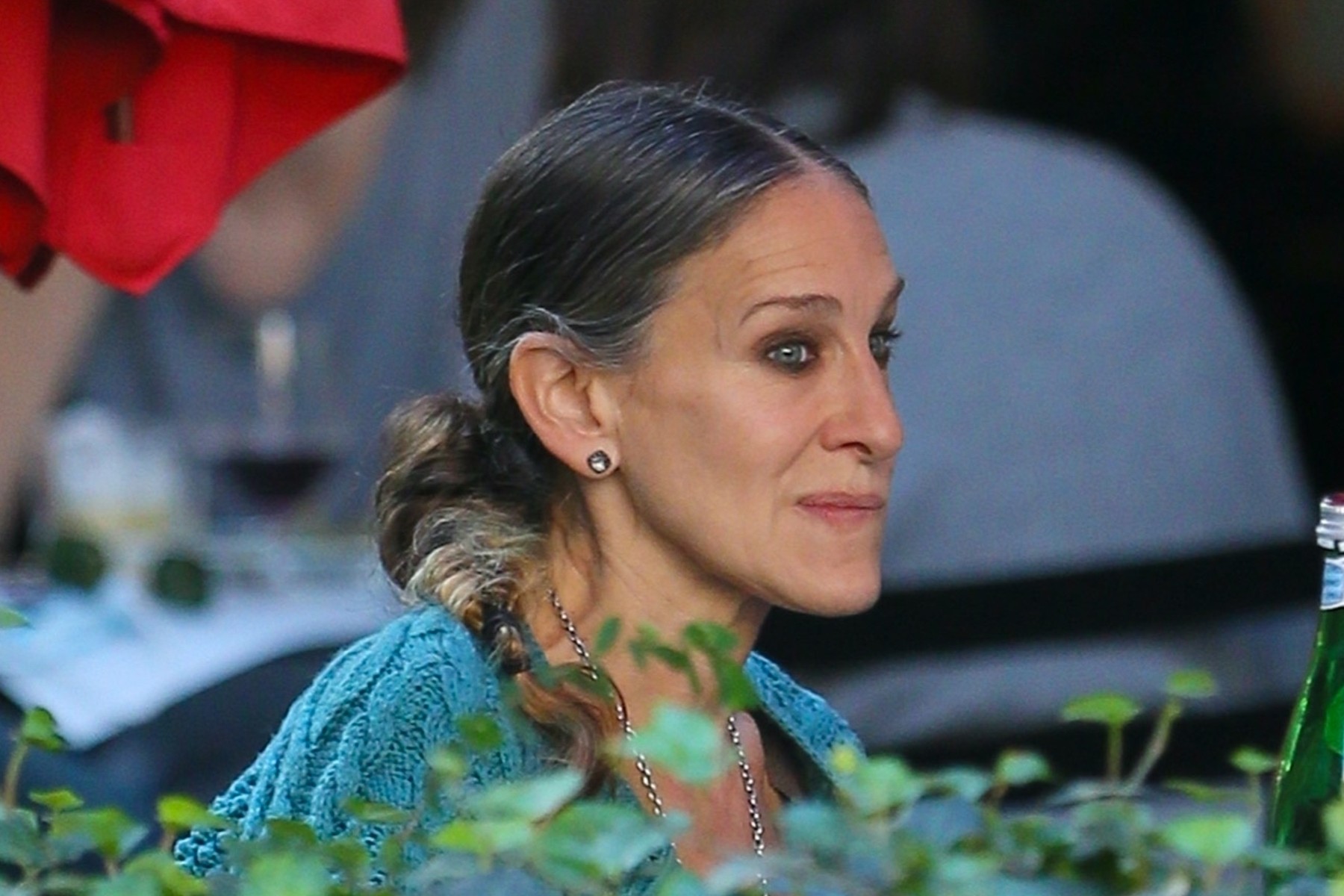 *EXCLUSIVE* The many faces of Sarah Jessica Parker during lunch!