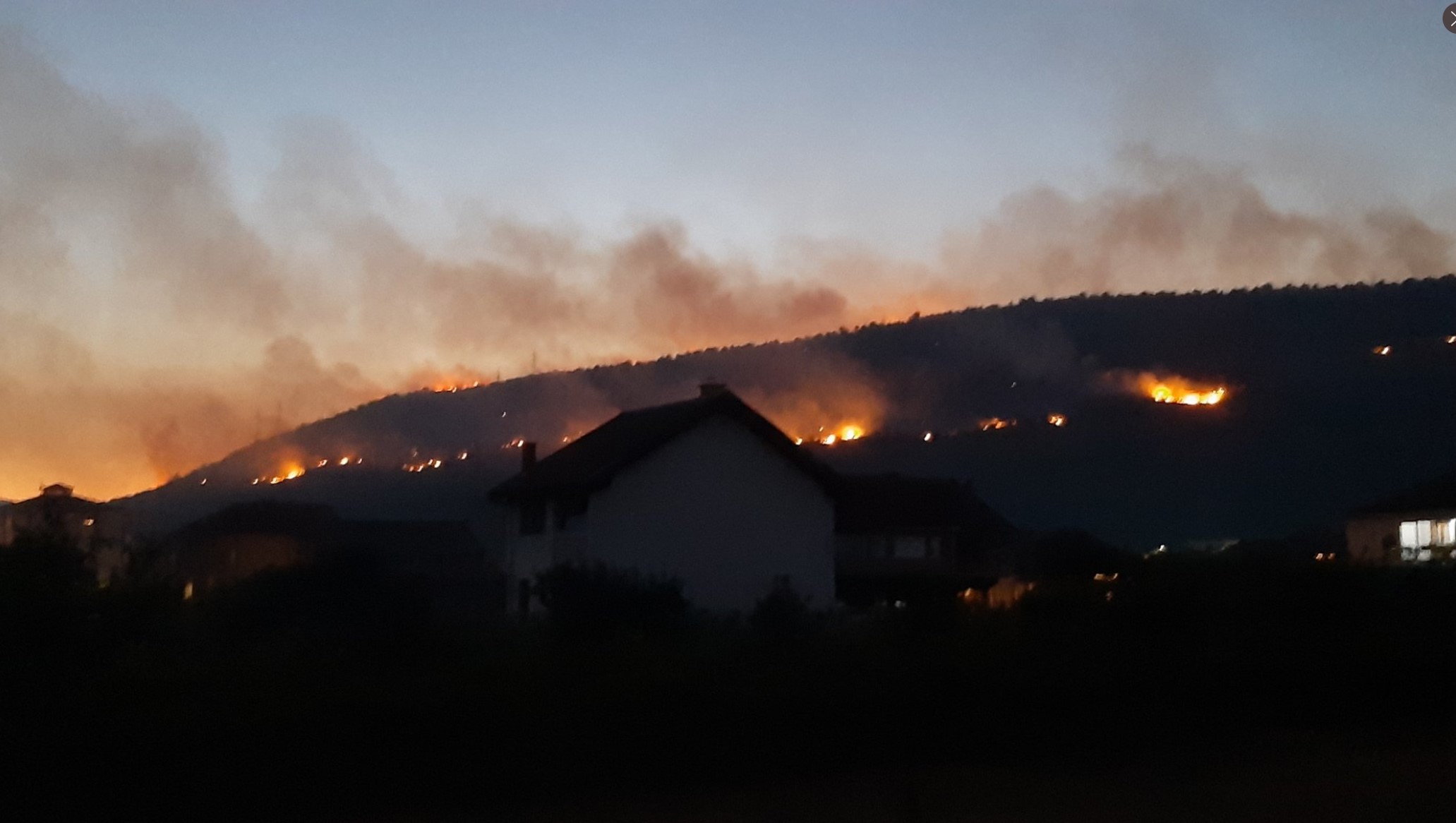 Velje brdo, Podgorica, Crna Gora, požar