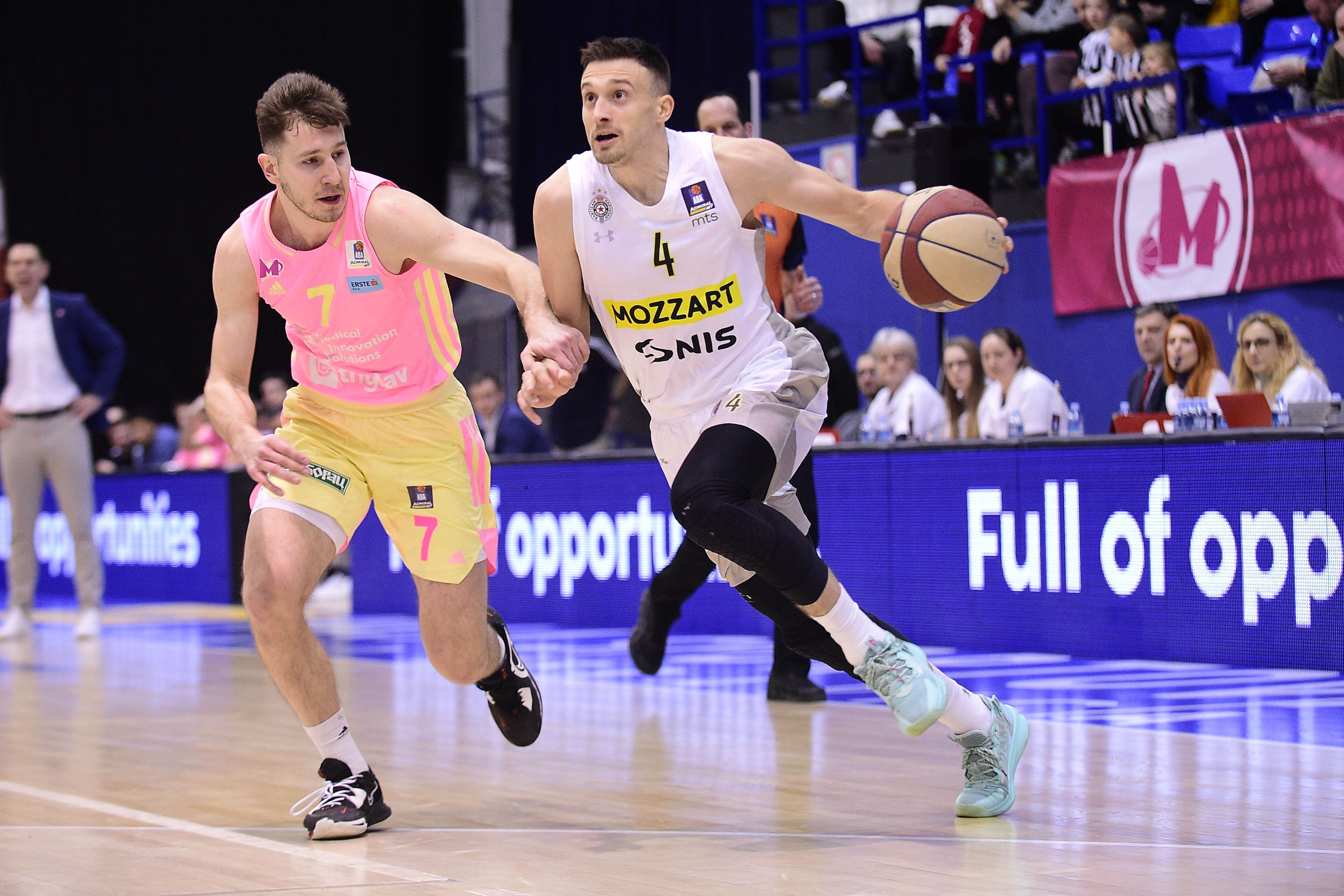 ABA league match between kk Mega Mis and kk Partizan was played at Belgrade, 05.02.2023. at Ranko Zeravica hall (Photo by Dusan Milenkovic/Starsport.rs ©)