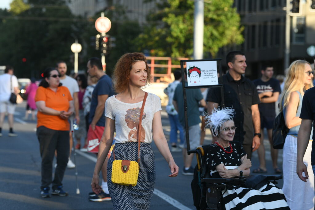 Beograd 15.07.2023. Protest Srbija protiv nasilja, 11. po redu protest Srbija protiv nasilja Foto: Vesna Lalić/Nova.rs