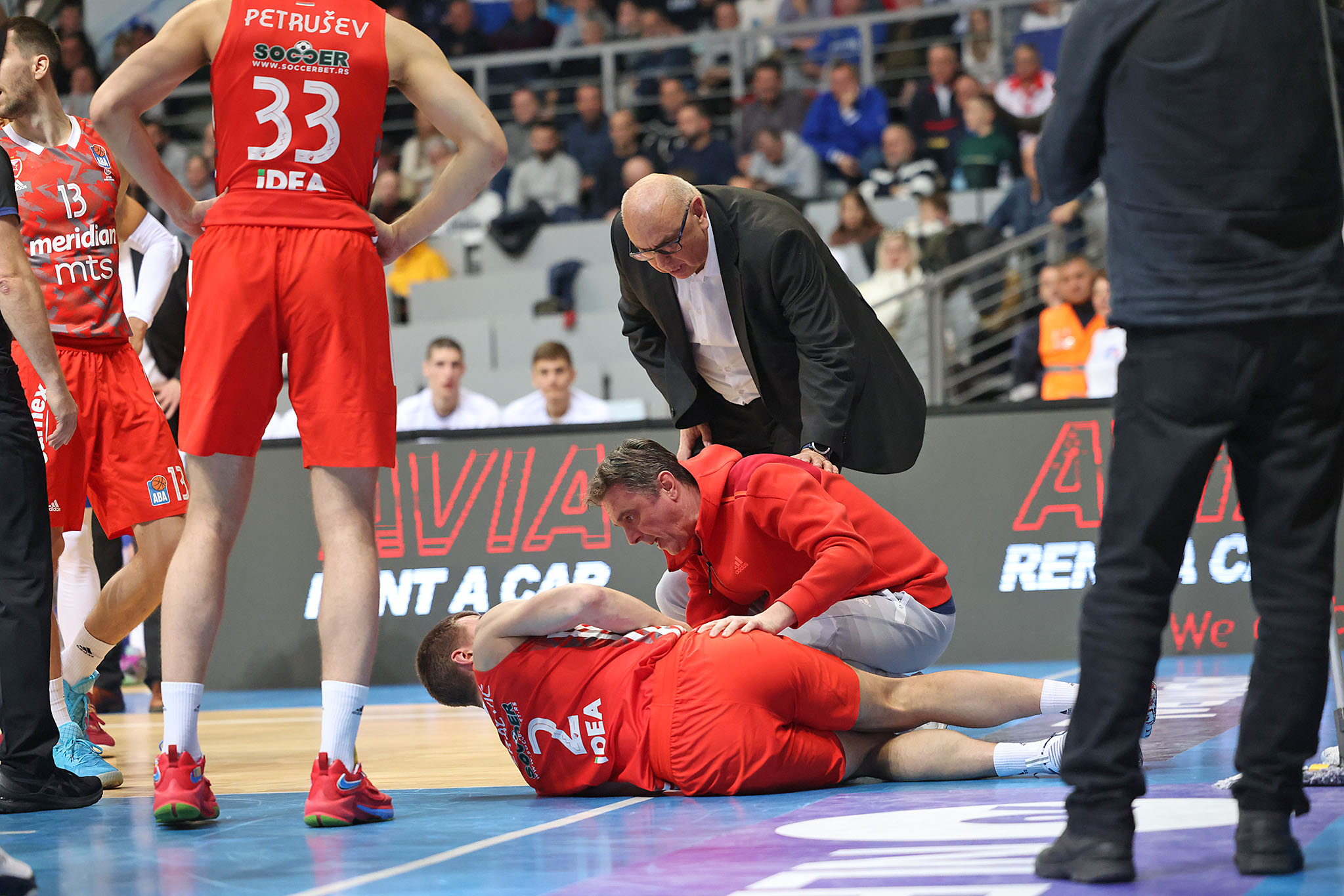 Zadar, 12.02.2023. - Dvorana Krešimira Ćosića na Višnjiku. Utakmica 19. kola AdmiralBet ABA lige između KK Zadar i KK Crvena zvezda Meridianbet.
Foto: Zvonko KUCELIN/KK Zadar