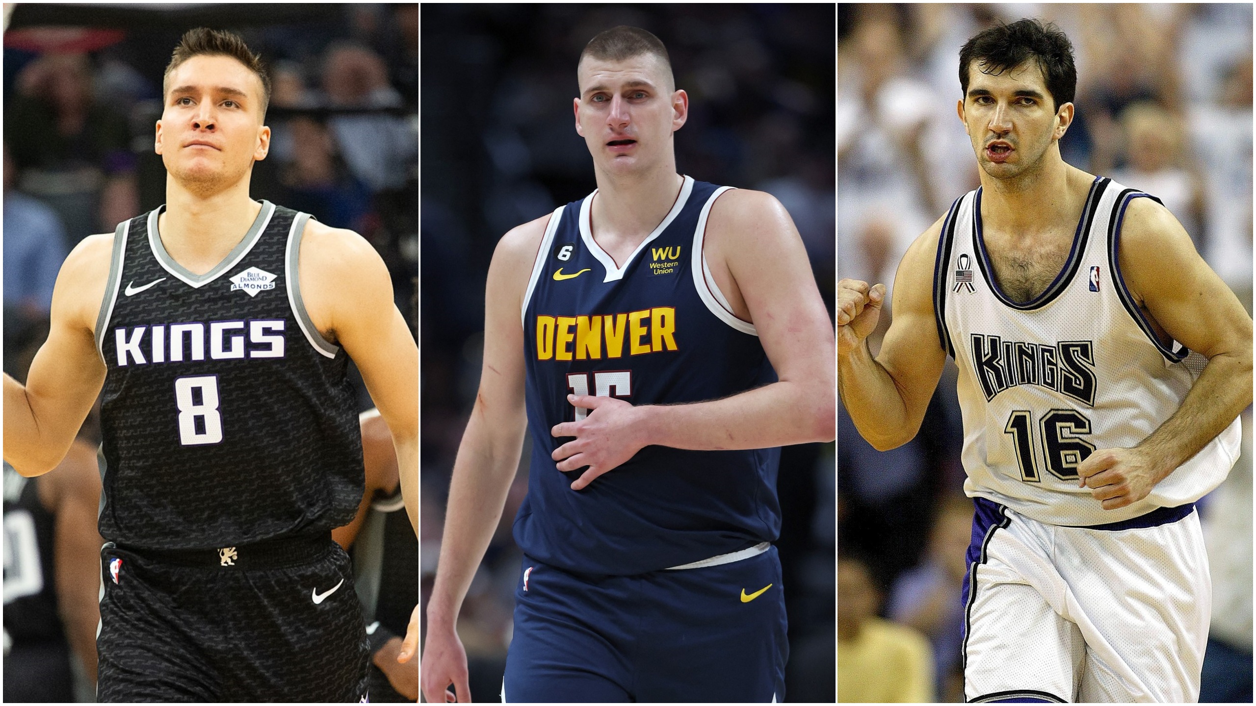 Bogdan Bogdanović, Nikola Jokić i Peđa Stojaković, kombo Foto: Paul Kitagaki Jr. / Zuma Press / MATTHEW STOCKMAN / Getty images / JOHN G. MABANGLO / AFP / Profimedia