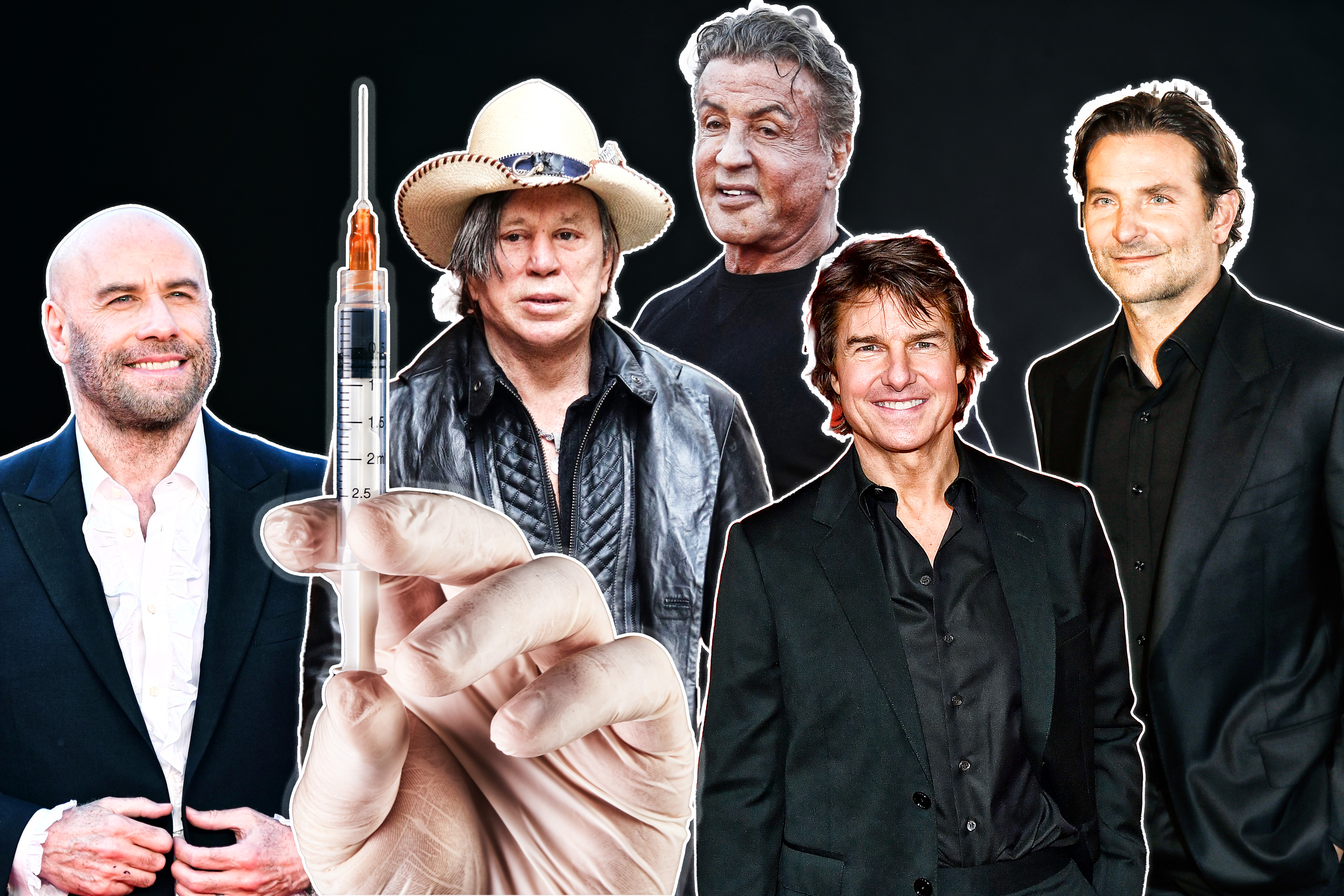 The,Doctor's,Hand,Hold,Syringe,With,Preparation,Jet,From,The