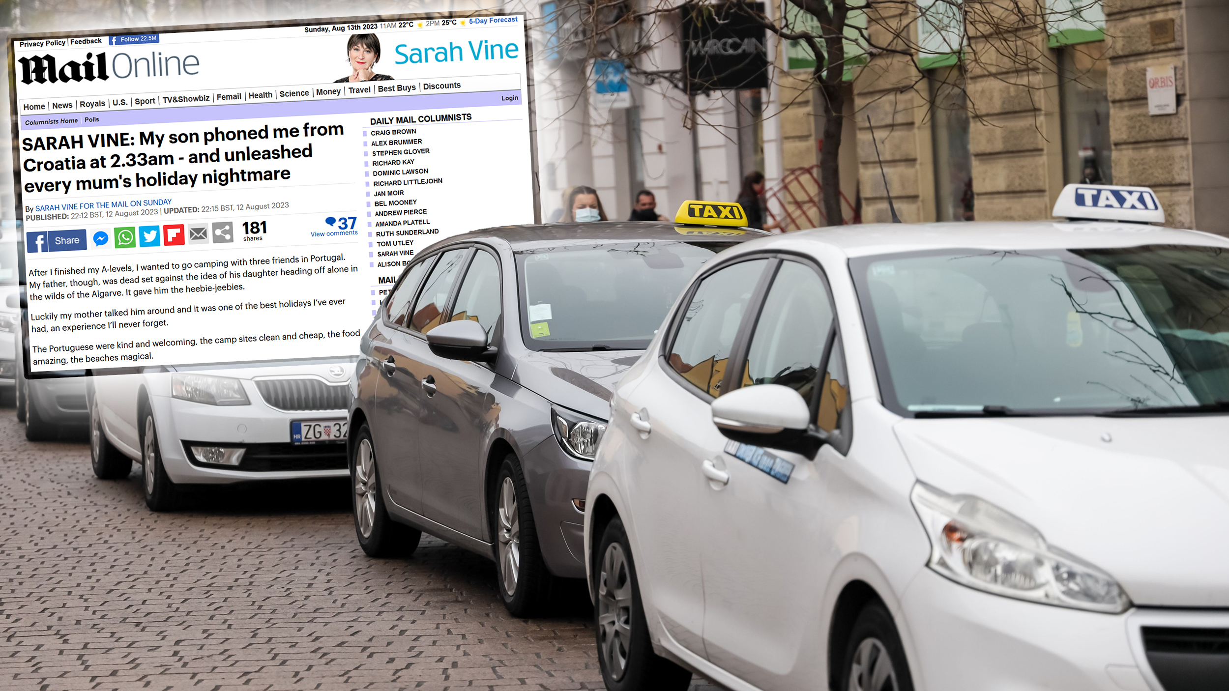 Taxi drivers, Zagreb, Croatia - 05 Dec 2020