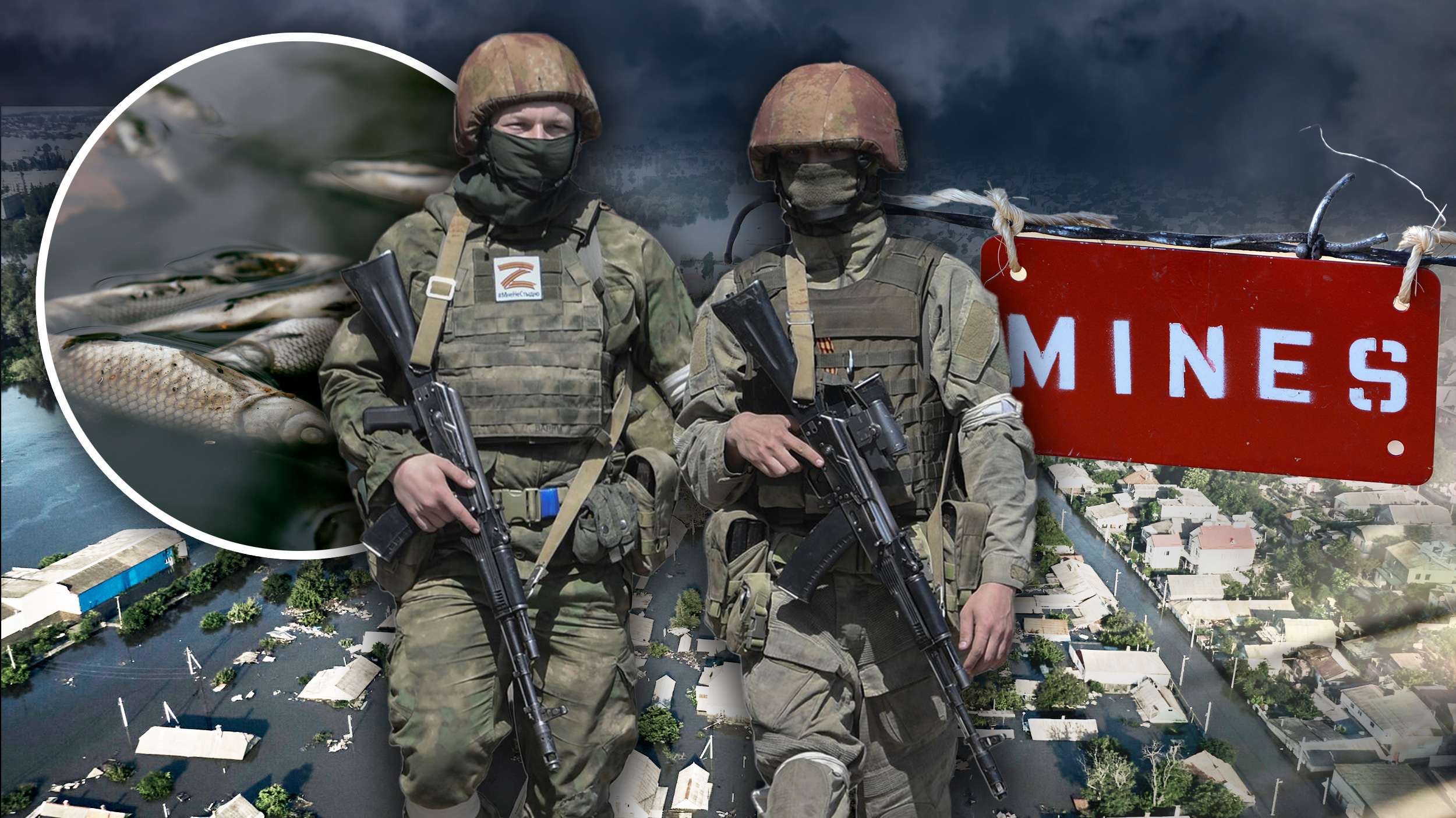 Tmurno, Poplave, Nagazne miine, ribe, ruski vojnici, poplava, ukrajina