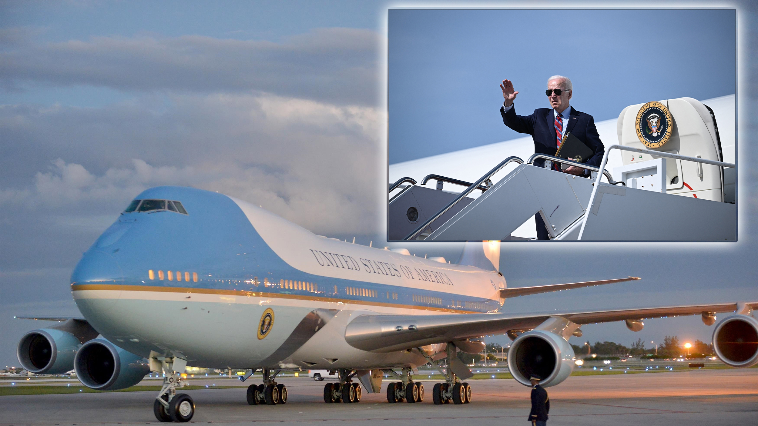 President Trump’s Air Force One Arrival in West Palm Beach, Florida