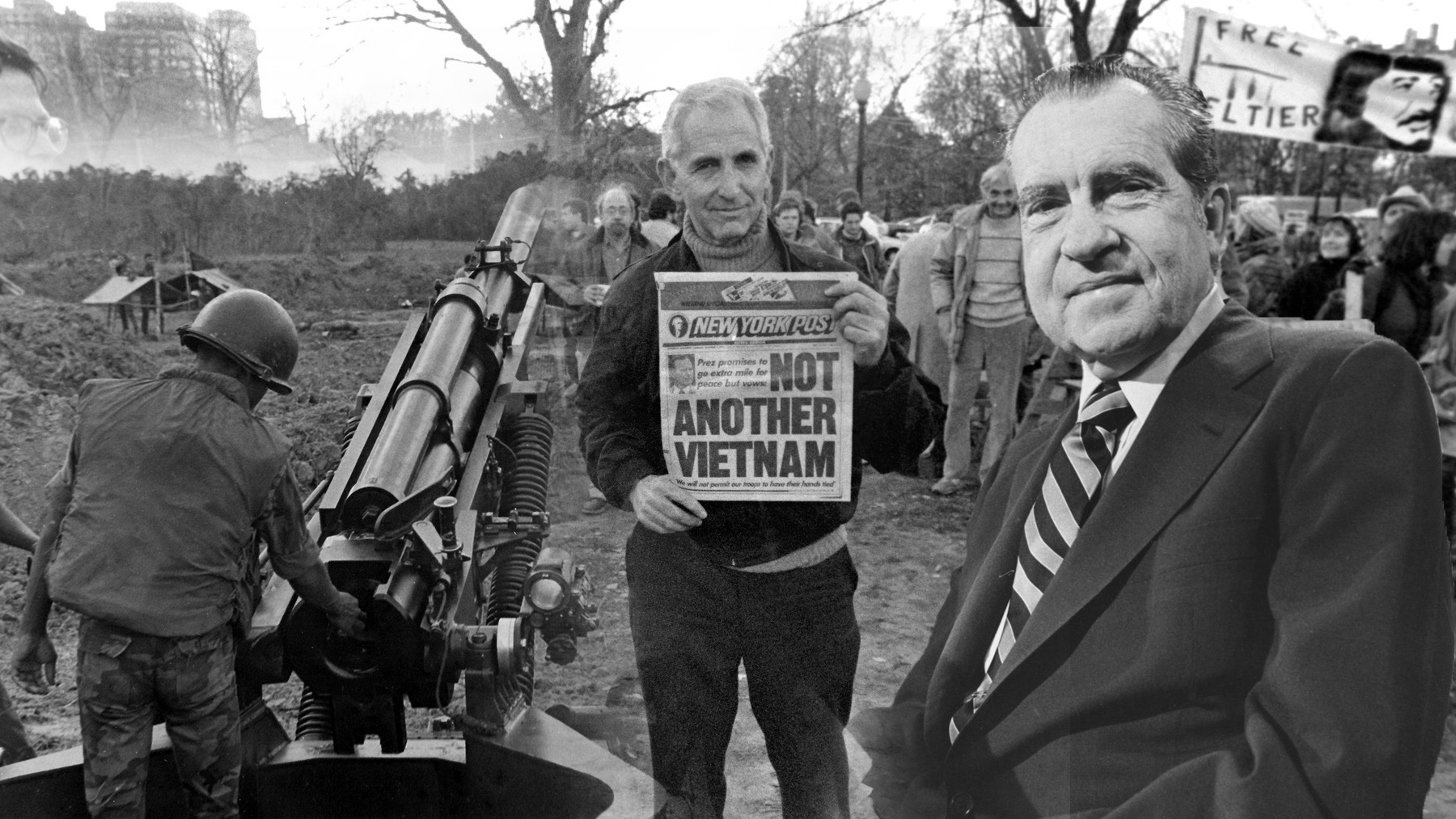 Daniel Ellsberg, Pentagon Papers whistle blower, has appeared on Boston Common with the protestors.
