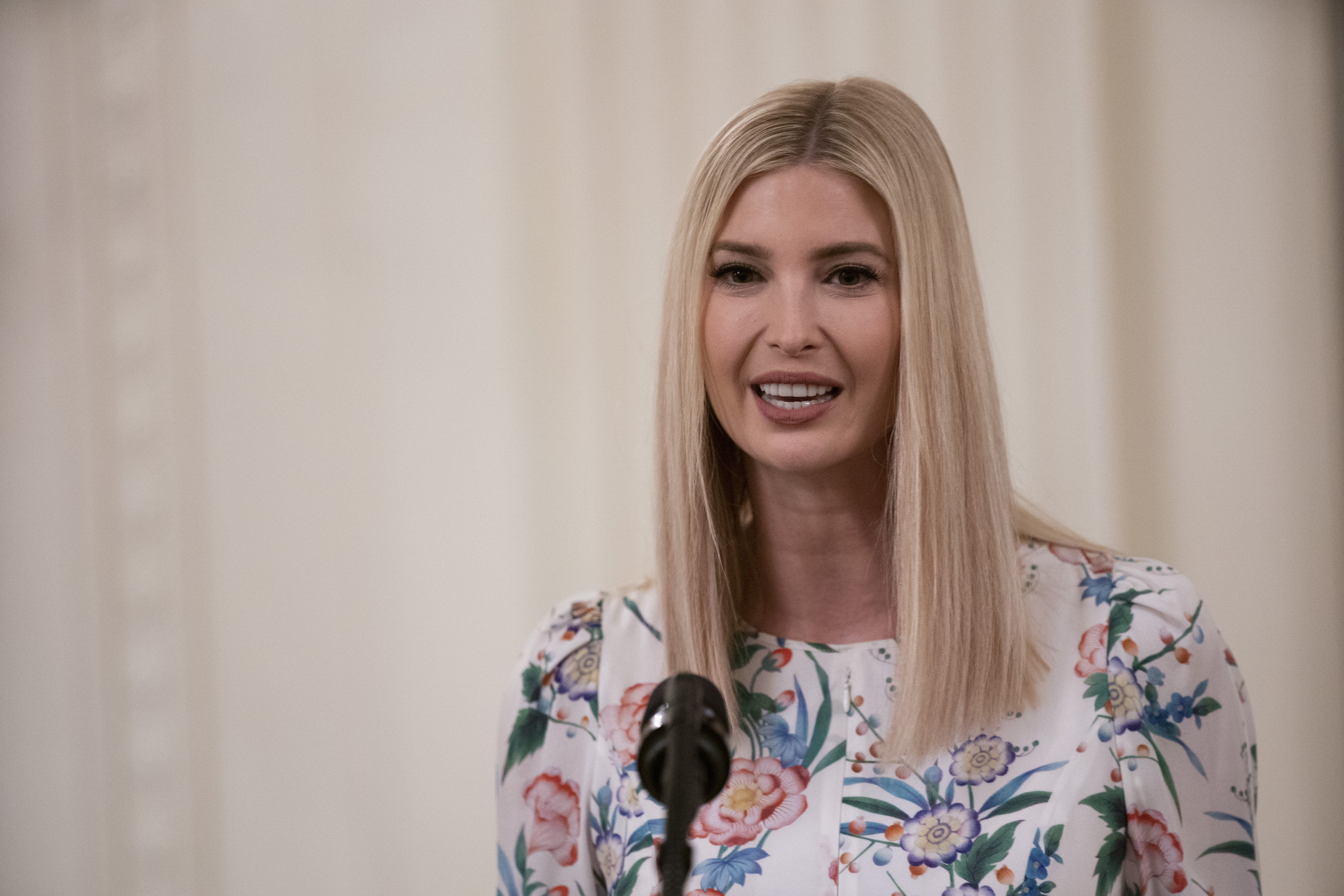 epa08583657 First Daughter and Advisor to the President Ivanka Trump participates in a signing ceremony for H.R. 1957 ? The Great American Outdoors Act at the White House in Washington, DC, USA, 04 August 2020.  EPA-EFE/Chris Kleponis / POOL
