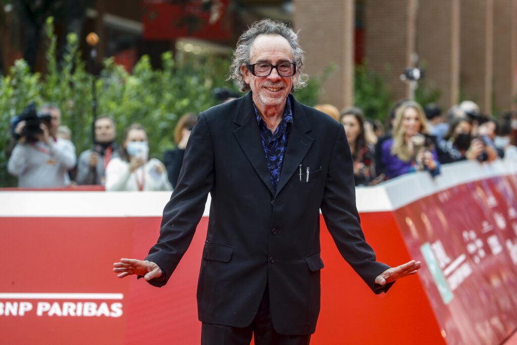 epa09541598 US director Tim Burton poses on the red carpet at the 16th annual Rome International Film Festival, in Rome, Italy, 23 October 2021. The Festa del Cinema di Roma runs from 14 to 24 October.  EPA-EFE/FABIO FRUSTACI
