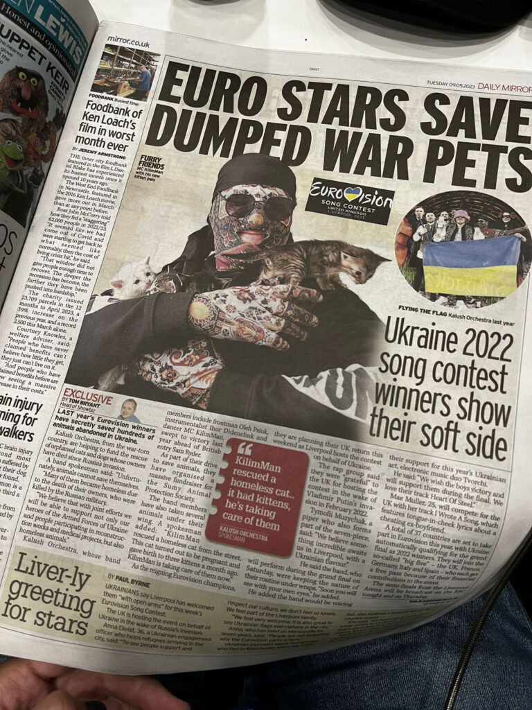 Liverpul 09.05.2023. Evrovizija, novine, naslovna strana, naslovne strane Foto: Pero Jovović/Nova.rs