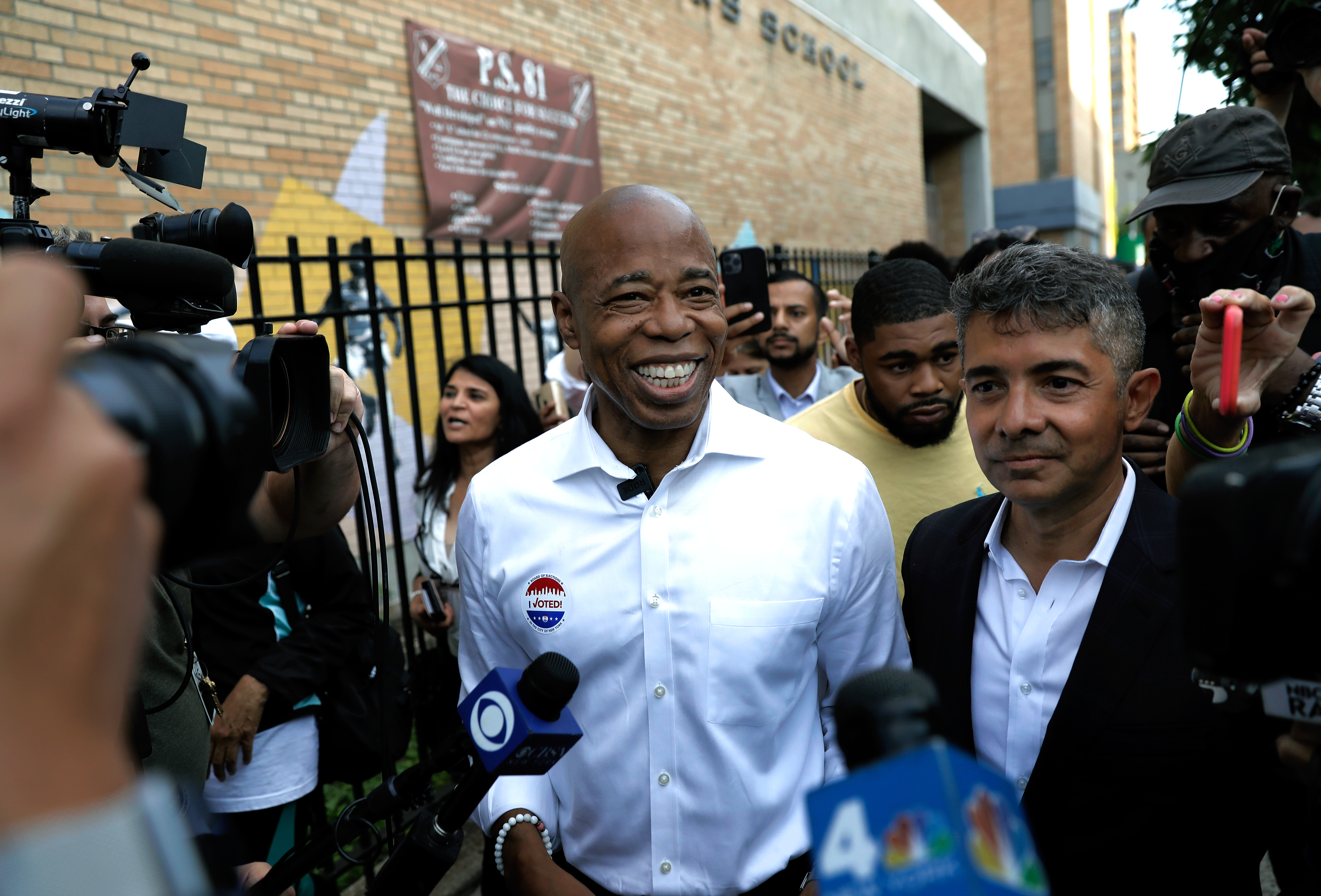 New York City Mayoral Candidate Eric Adams Votes Primary Election Day