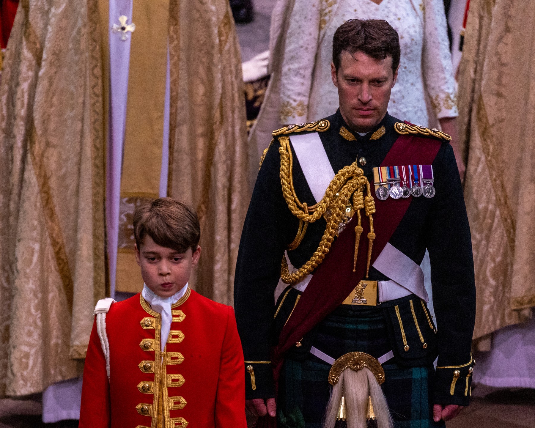 *NO UK PRINT OR WEB USE* King Charles III And Queen Camilla Are Crowned During The Coronation Service At Westminster Abbey