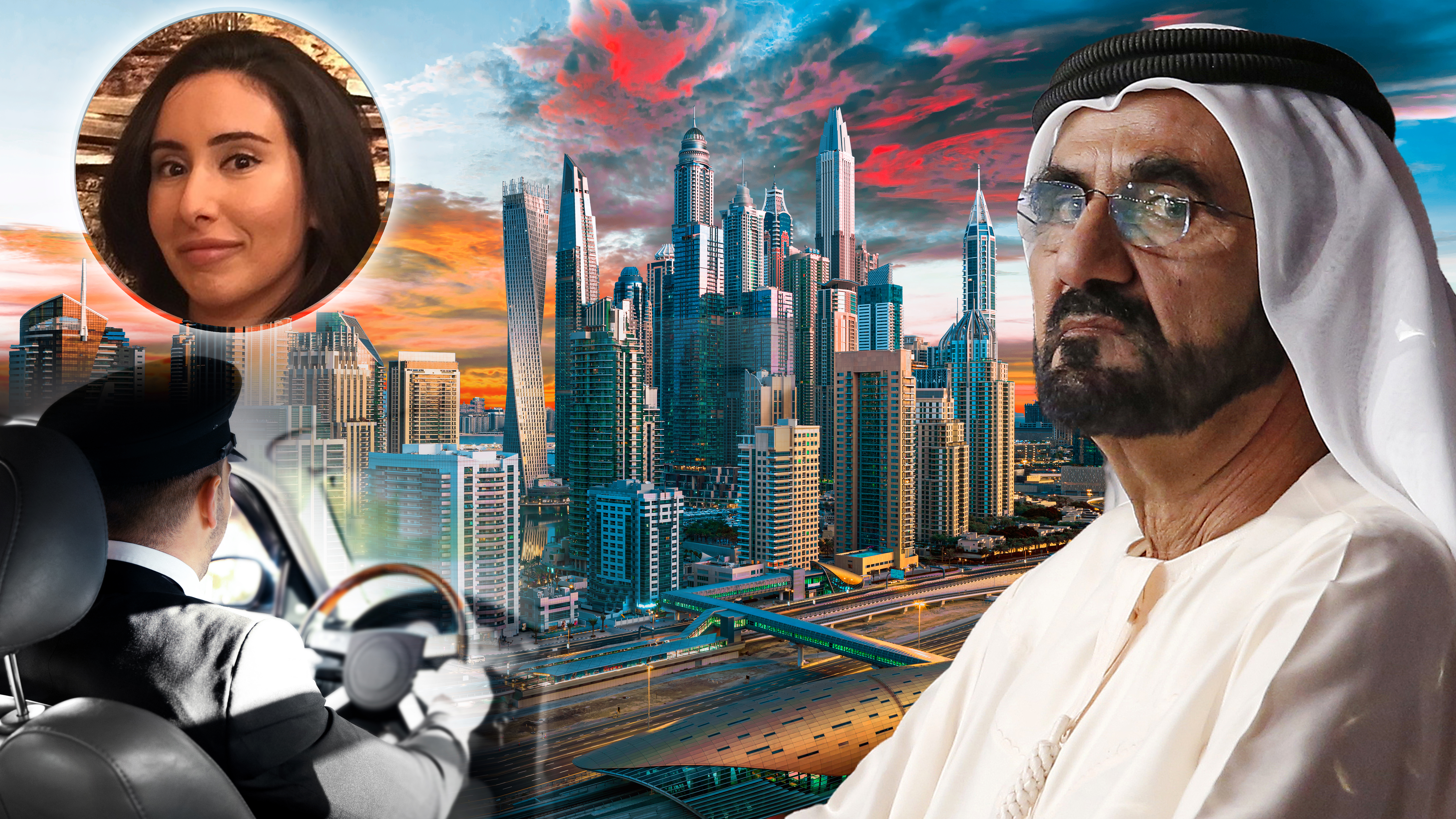 Dubai Marina symbol of Jumeirah beach and Dubai city, United Arab Emirates