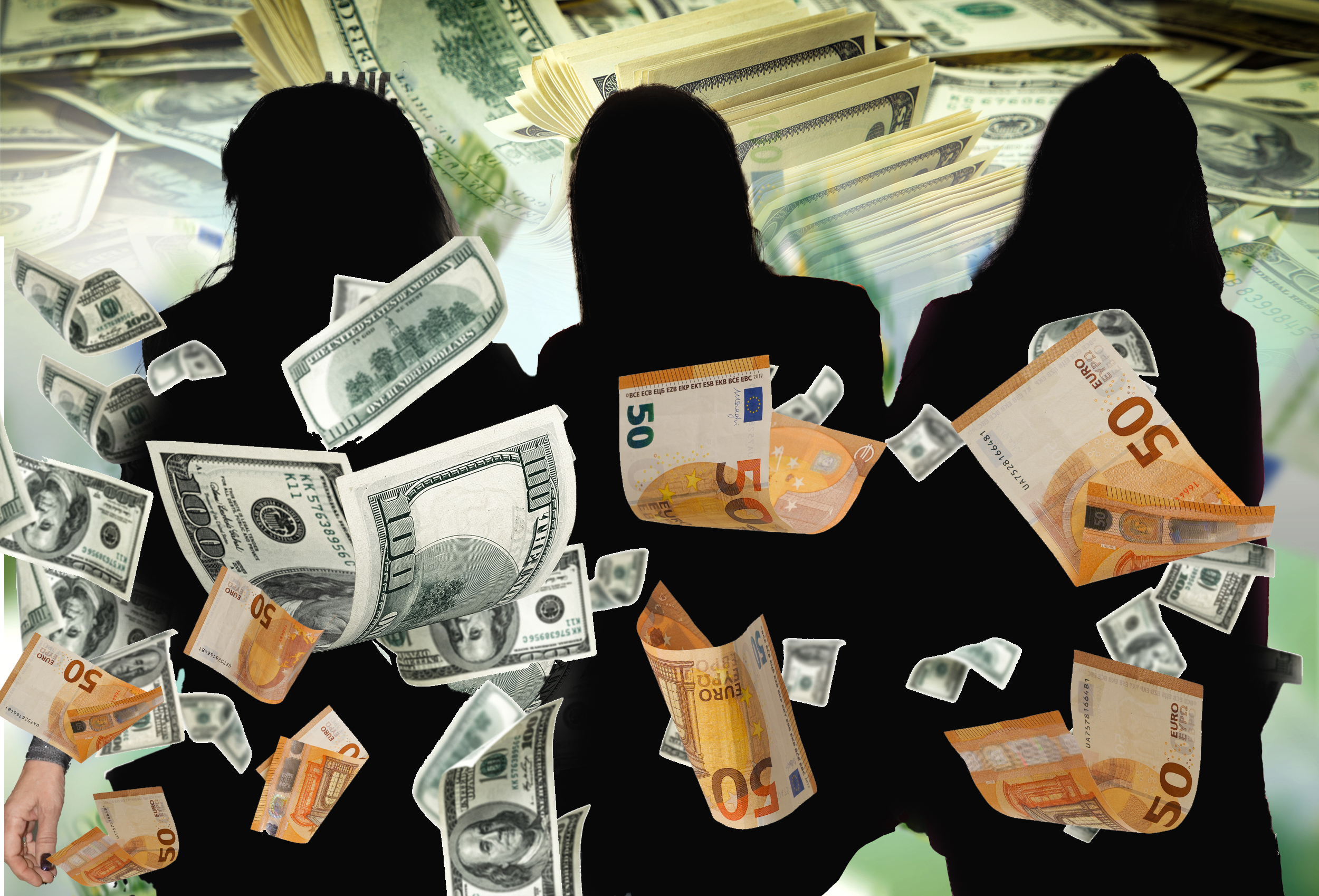 Euro,Bills,Falling,,Money,Raining,Fom,The,Sky,,Concept,Of