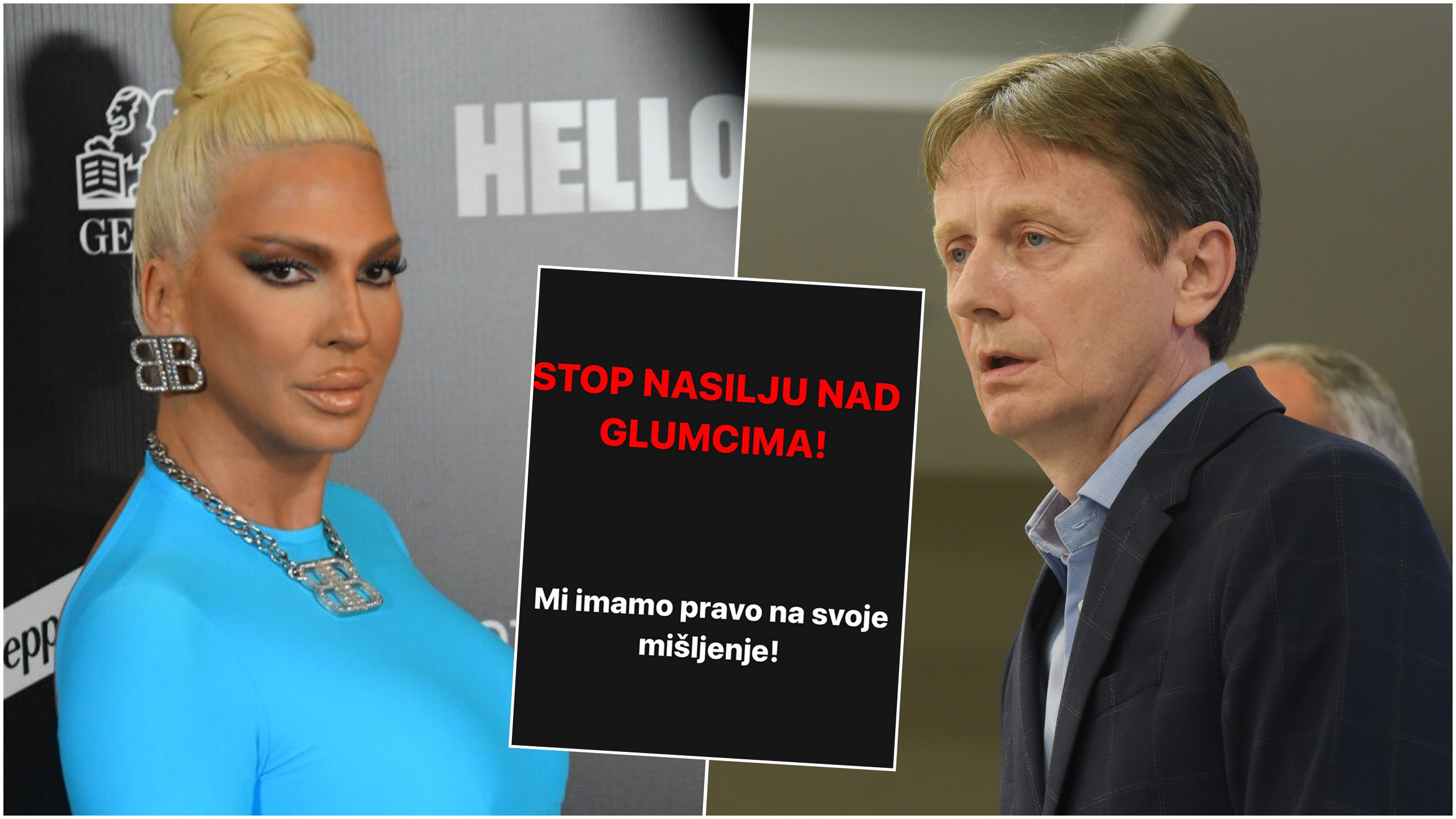 Jelena Karleuša i Darko Glišić, kombo Foto: Nemanja Jovanović/Nova.rs/TANJUG/MILOŠ MILIVOJEVIĆ/Instagram/glumacka_organizacija_srbije