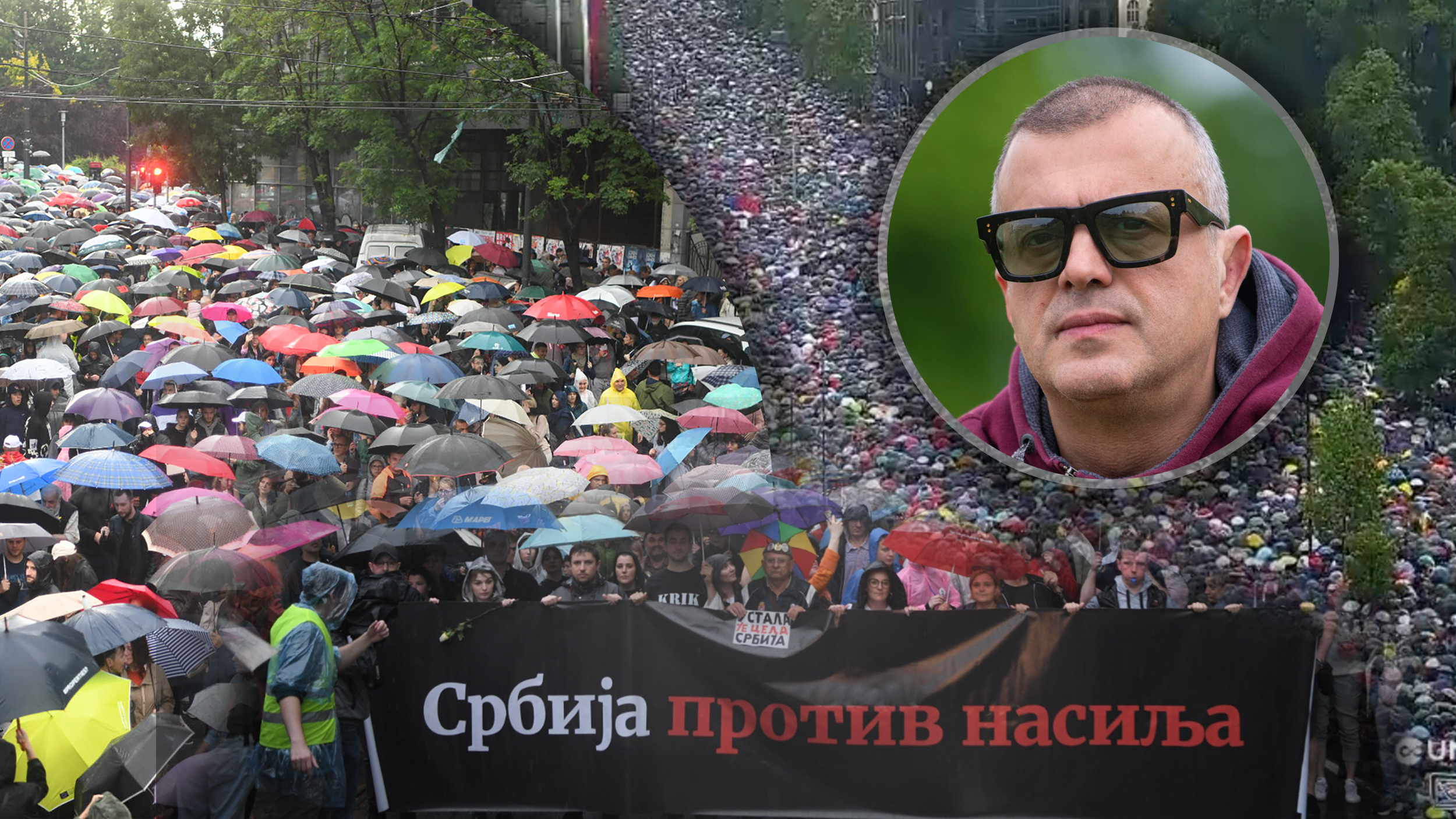 Beograd 27.05.2023. Protest protiv nasilja treci, Sergej Trifunović kombo