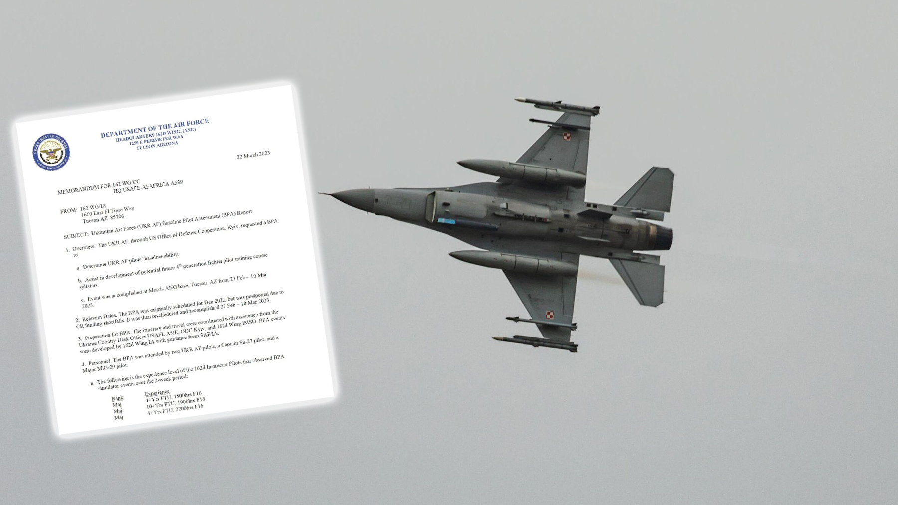 Polish airmen maneuver an F-16 Fighting Falcon through the sky during exercise Griffin Shock 23 live fire event in Bemowo Piskie, Poland, May 17, 2023. As the framework nation in Poland, Exercise Griffin Shock demonstrates the U.S. Armys ability to assure