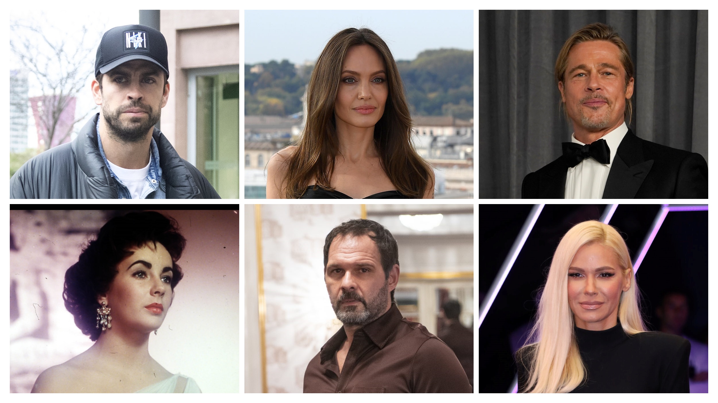 r kombo: Đerar Pike, Anđelina Džoli, Bred Pit, Elizabet Tejlor,  Aleksandar Srećković Kubura, Nataša Bekvalac