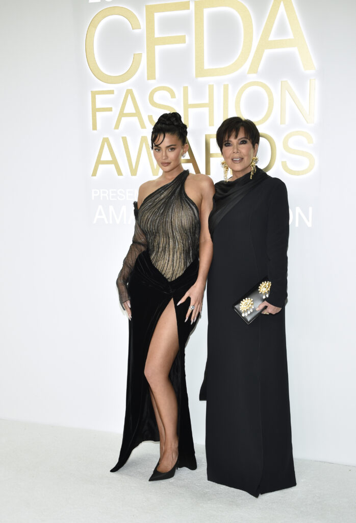 Kylie Jenner, left, and Kris Jenner attend the CFDA Fashion Awards at Cipriani South Street on Monday, Nov. 7, 2022, in New York. (Photo by Evan Agostini/Invision/AP)