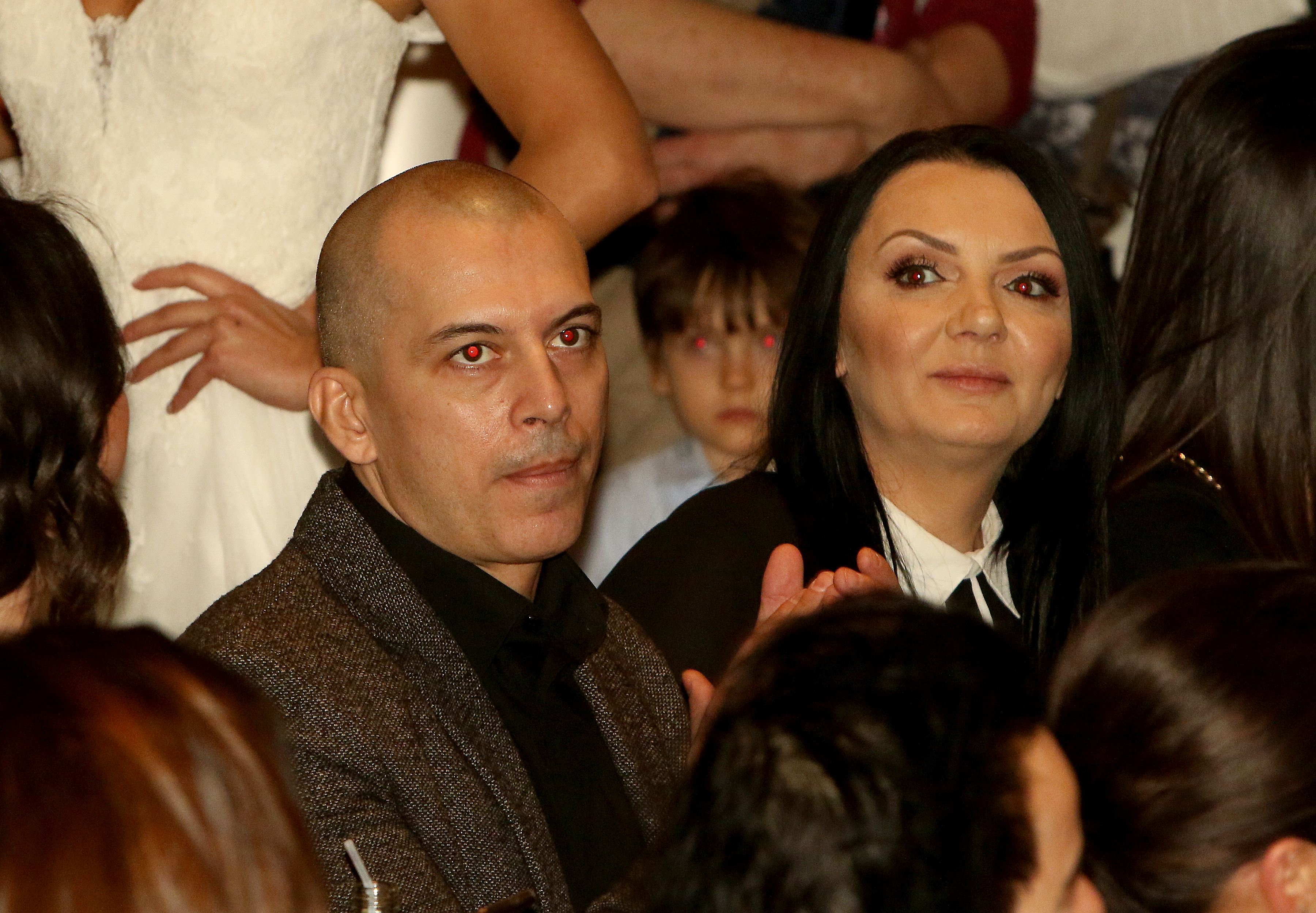 A fashion show of famous ladies in wedding dresses at the Wedding Fair.Modna revija poznatih dama u vencanicama na Sajmu vencanja.