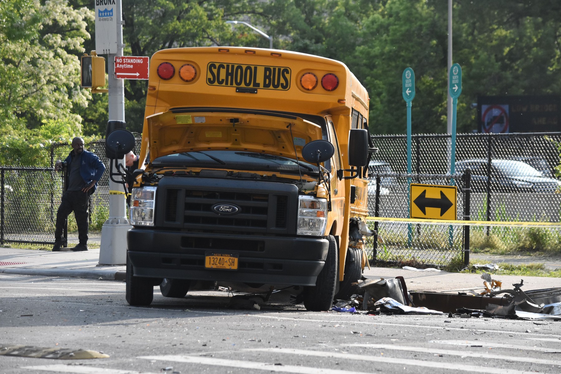 Several People In Critical Condition After A School Bus Crash In The Bronx - 15 May 2023