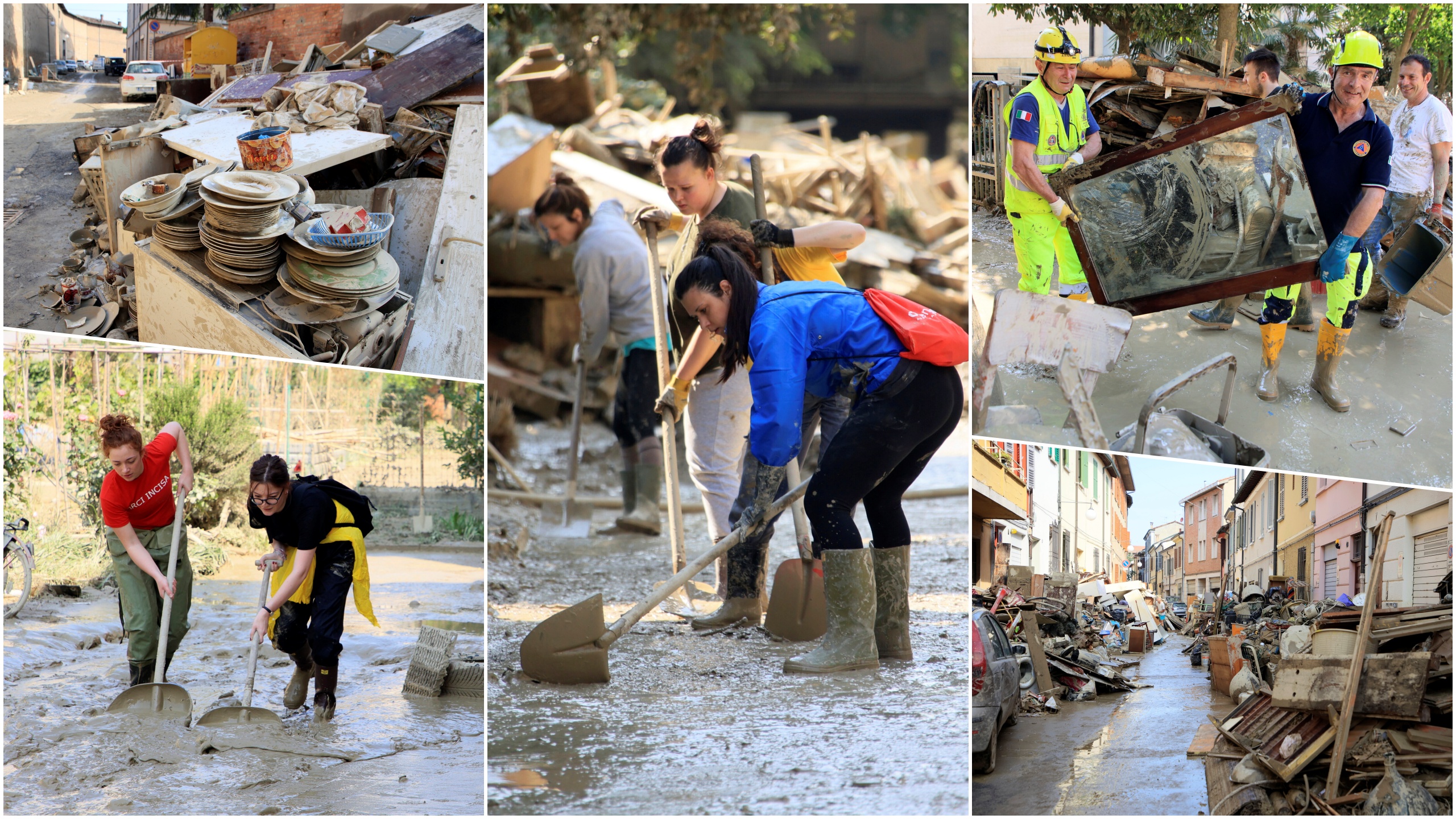 Italija, poplava, poplave, čišćenje, raščišćavanje, akcija, kombo Foto: TANJUG/Michele Nucci/LaPresse via AP