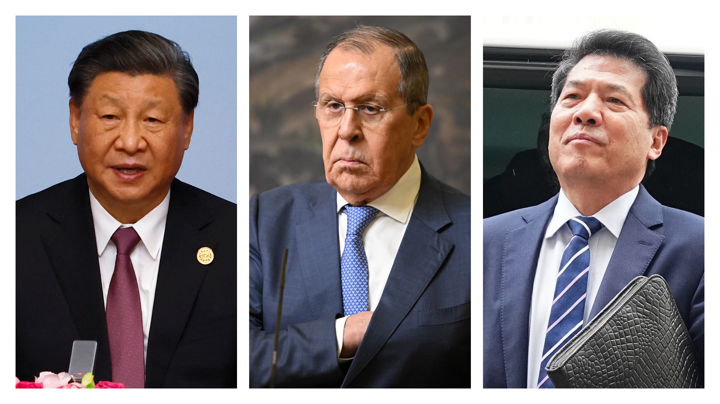 kombo:
Si Đinping, Sergej Lavrov i Li Hui
