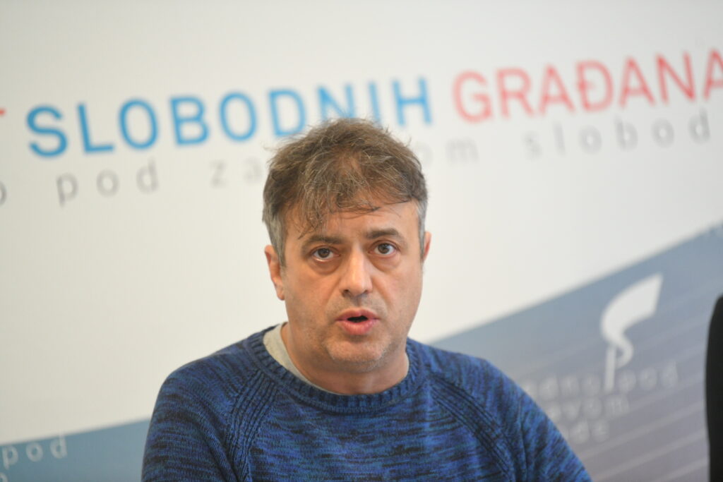Beograd, 24.02. 2023. Pokret slobodnih građana, PSG, KZŠ, Konferencija za medije, sergej, zoran babić odšteta Foto: Nemanja Jovanović/Nova.rs