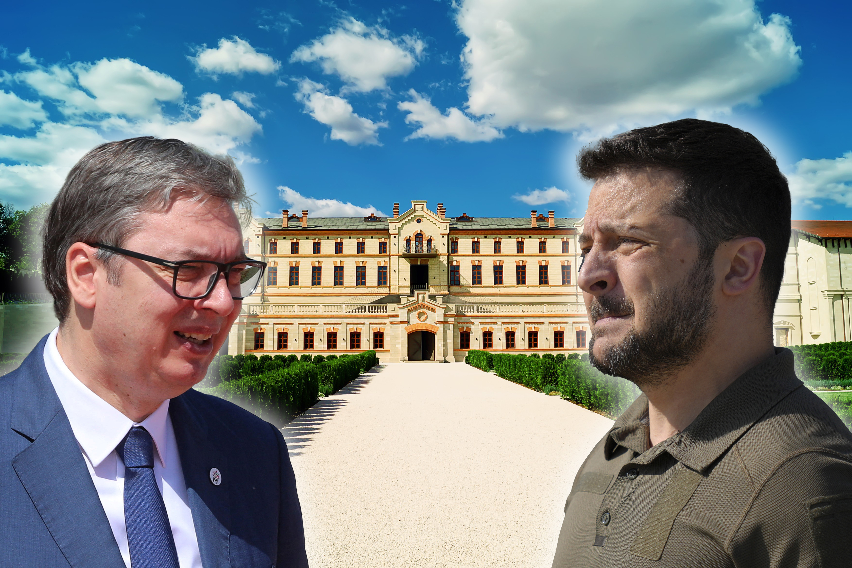 First winery castle in Republic of Moldova. Mimi castle,  Vučić, Zelenski kombo