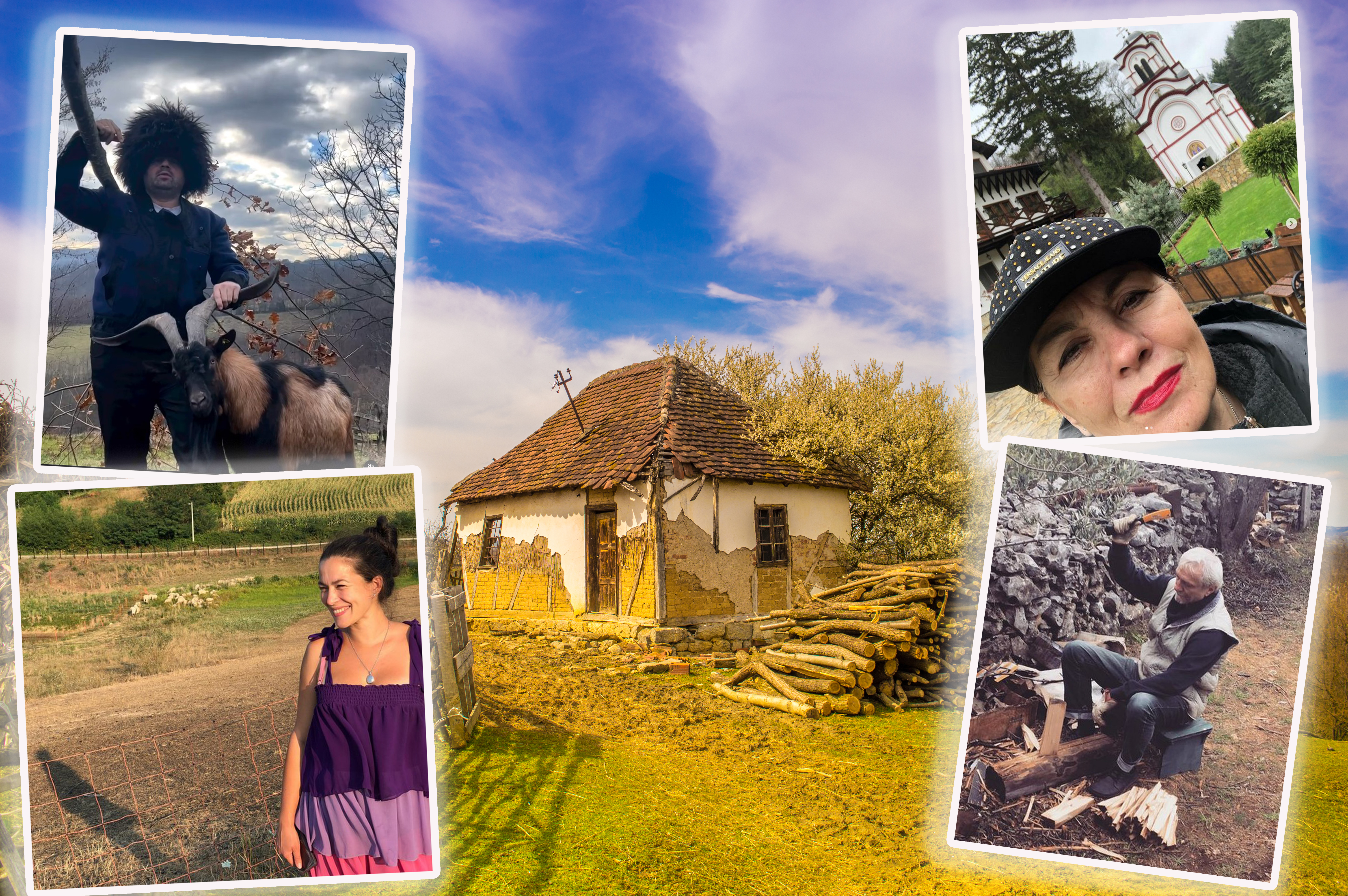 marija petronijević, darko rundek, branko janković, ljiljana blagojević
Old farm house. Rural landscape in spring. Mountain village in western Serbia, Europe. Rustic building, one century old. Traditional architecture.