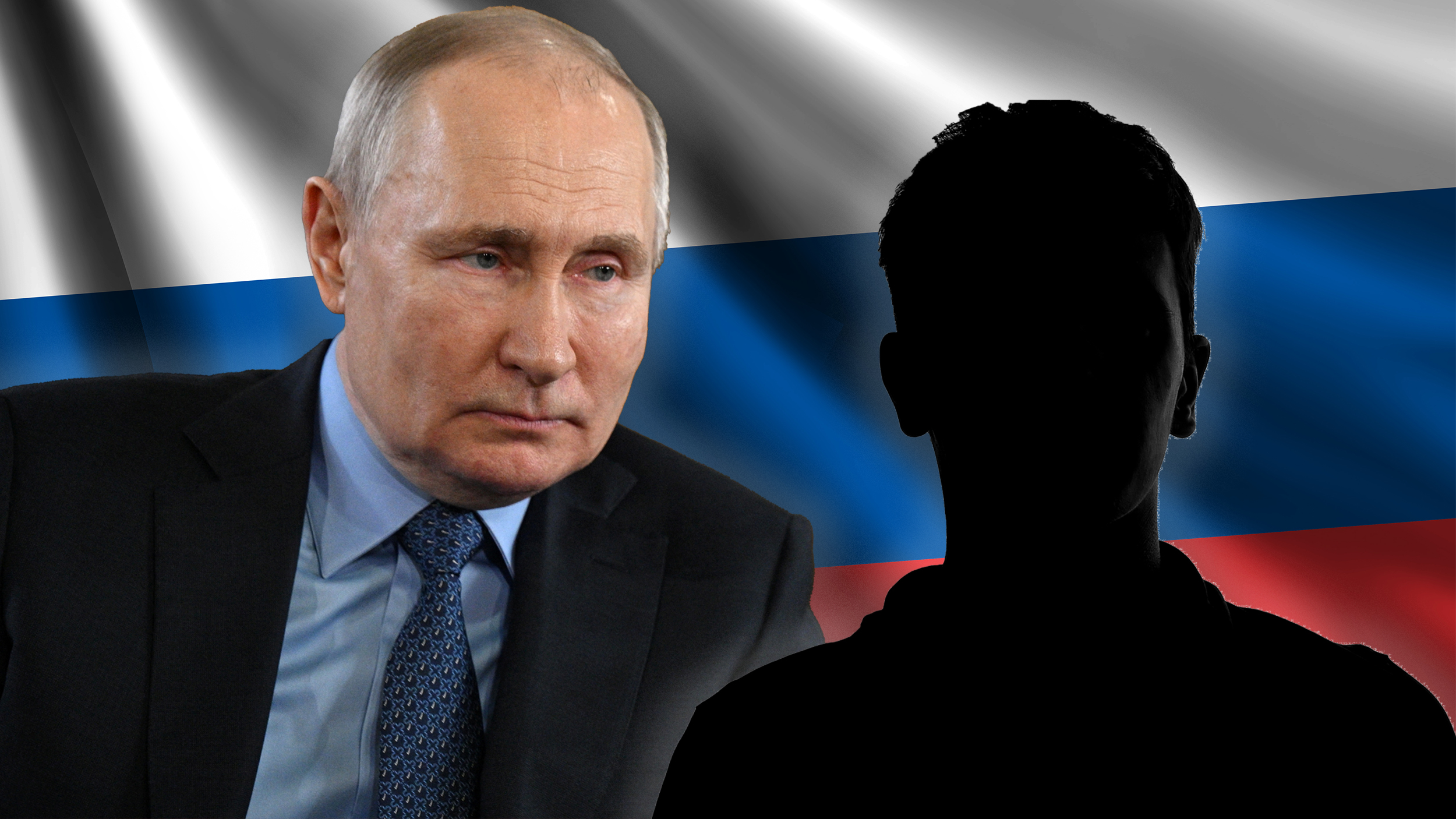 putin zastava, siluetra