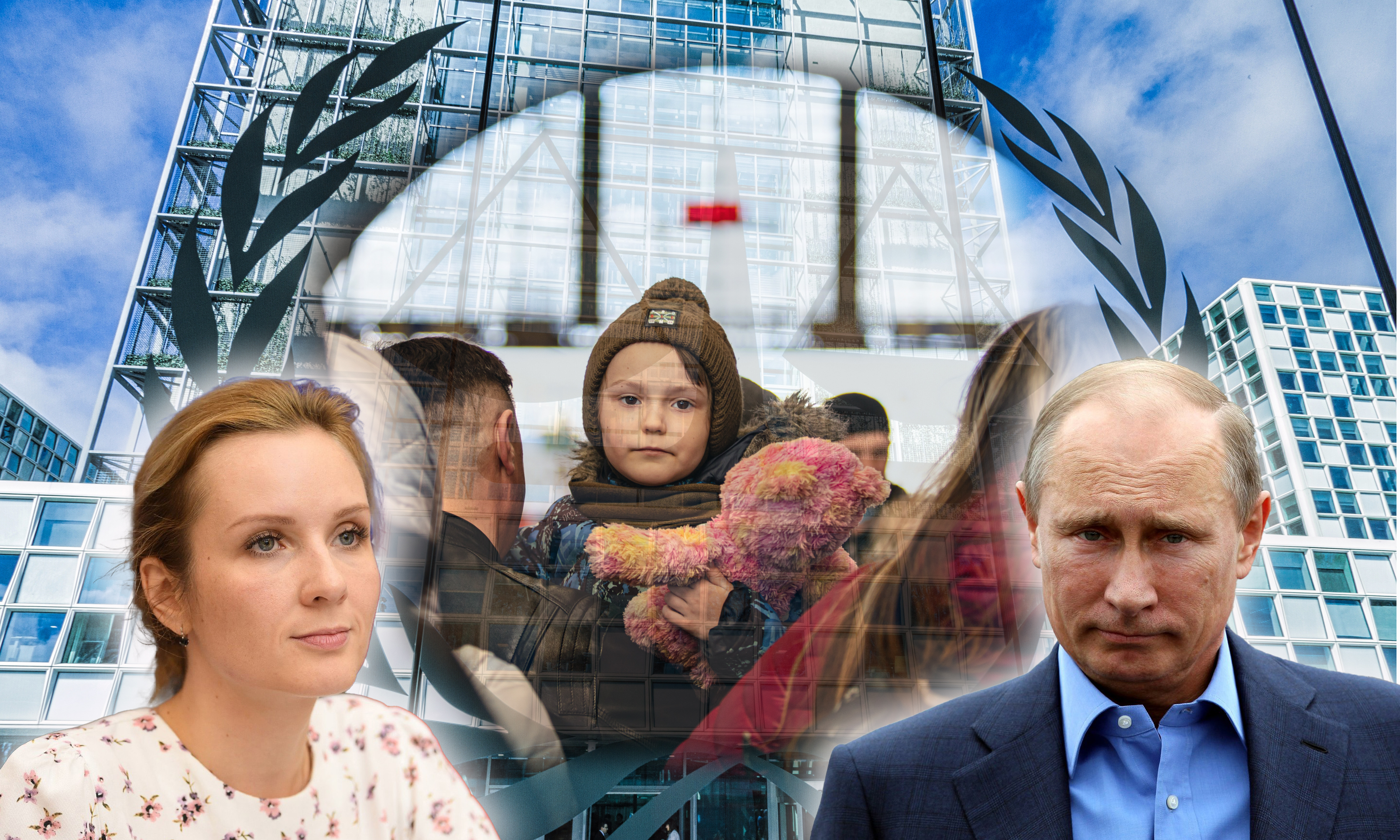 The Hague, Netherlands - april 19 2016: the logo of the ICC international criminal court at the entrance infront of the building itself.