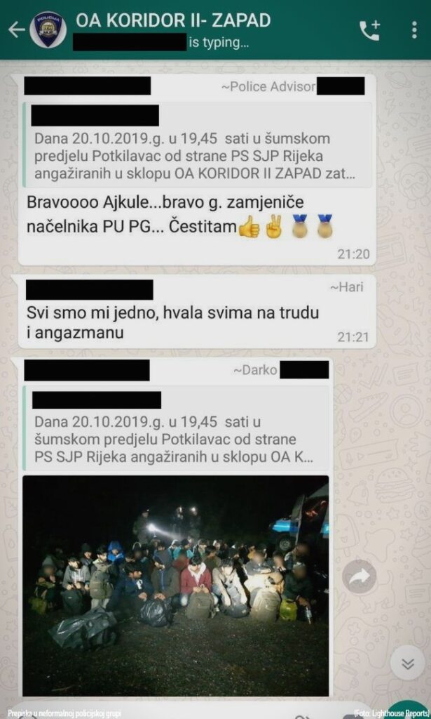 migranti hrvatska, whatsapp poruke policija