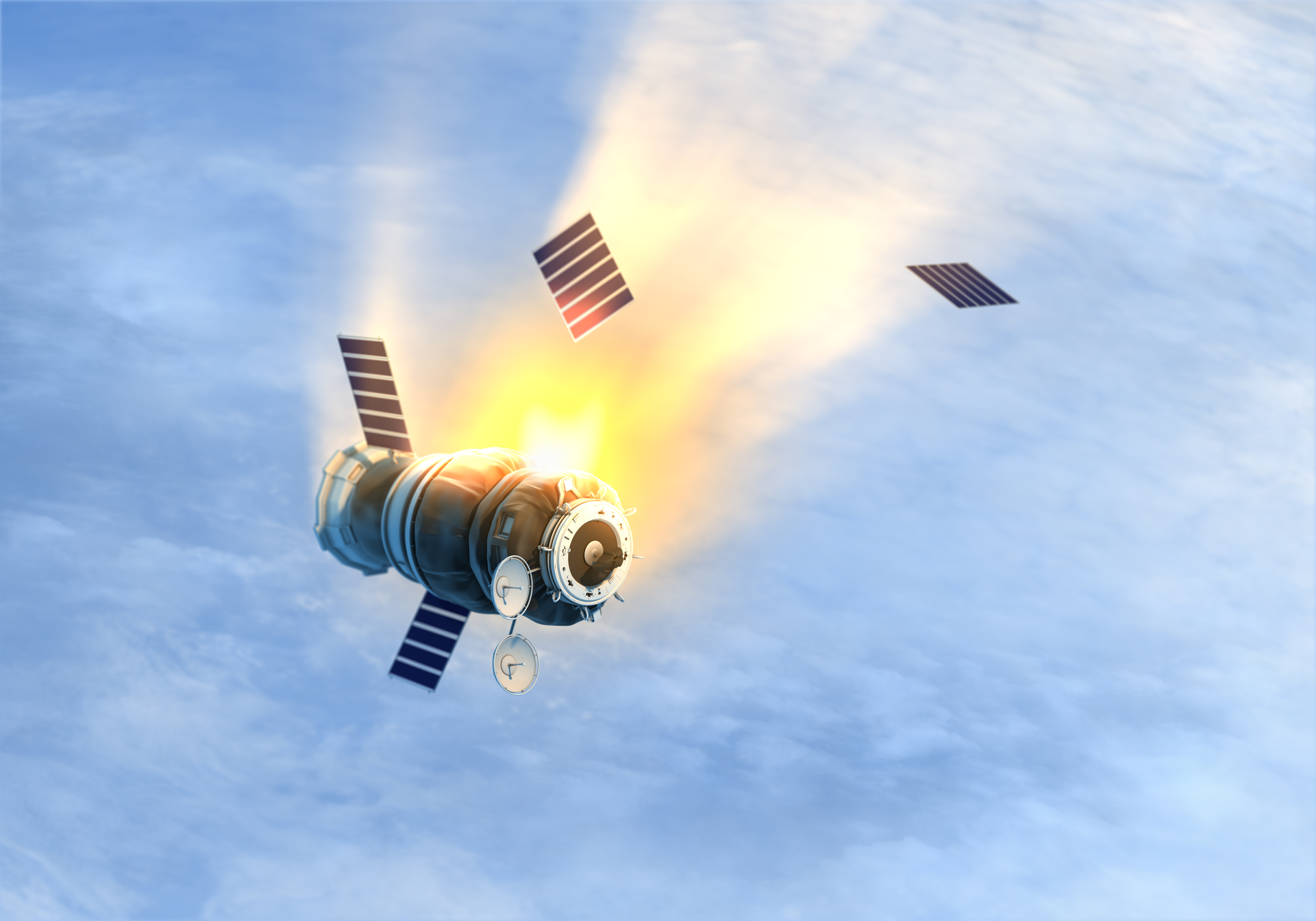 Accident in the space over Earth