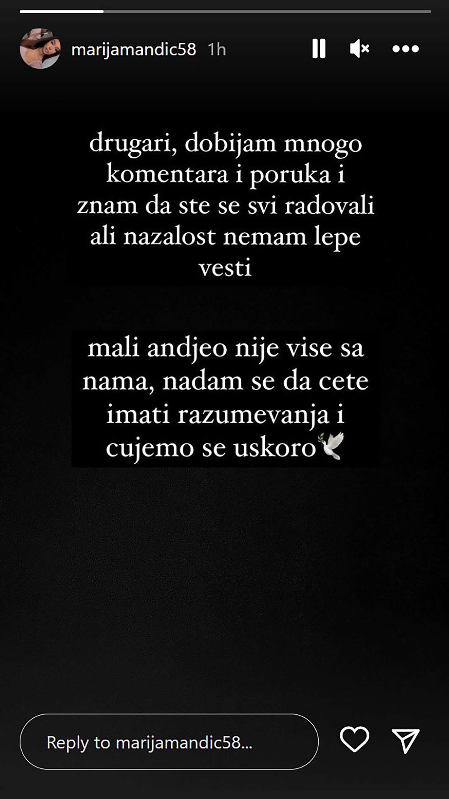 Marija Mandić izgubila bebu