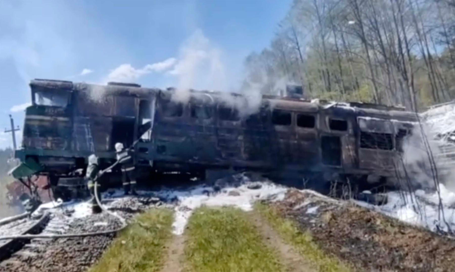 Railway explosion Russia