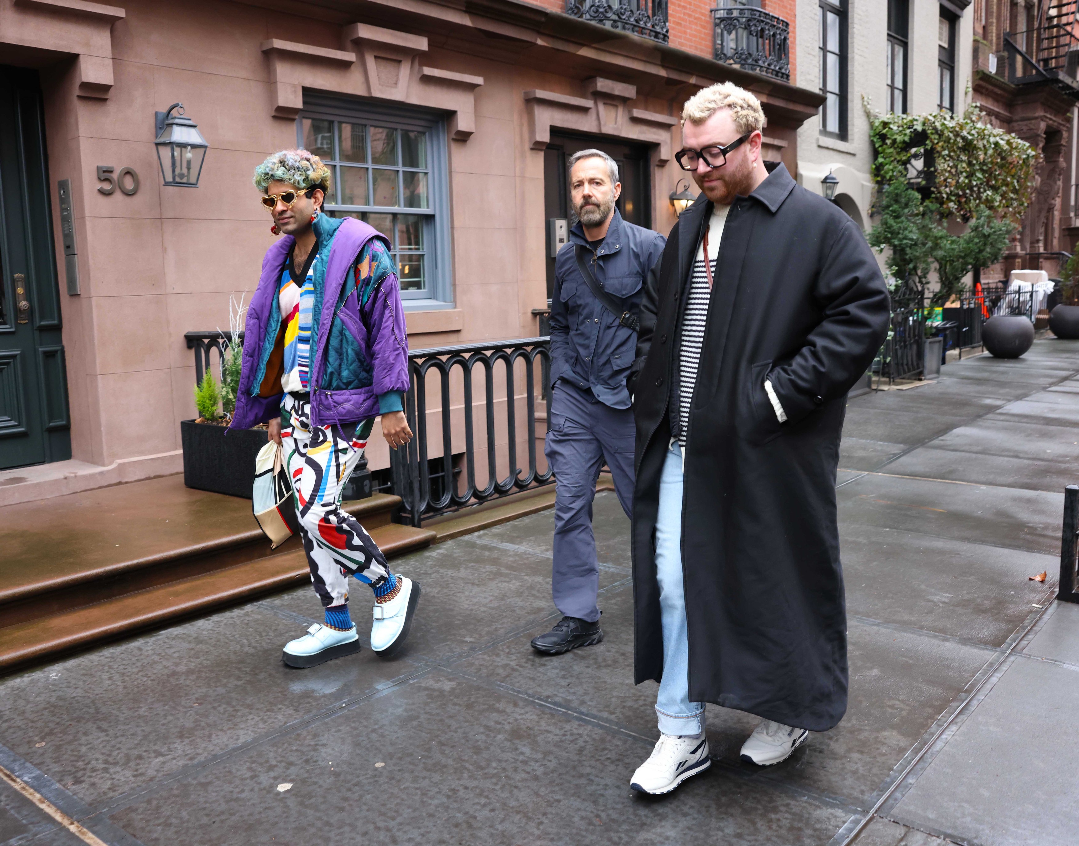 Sam Smith is Pictured Out With Friends in The West Village in New York City.