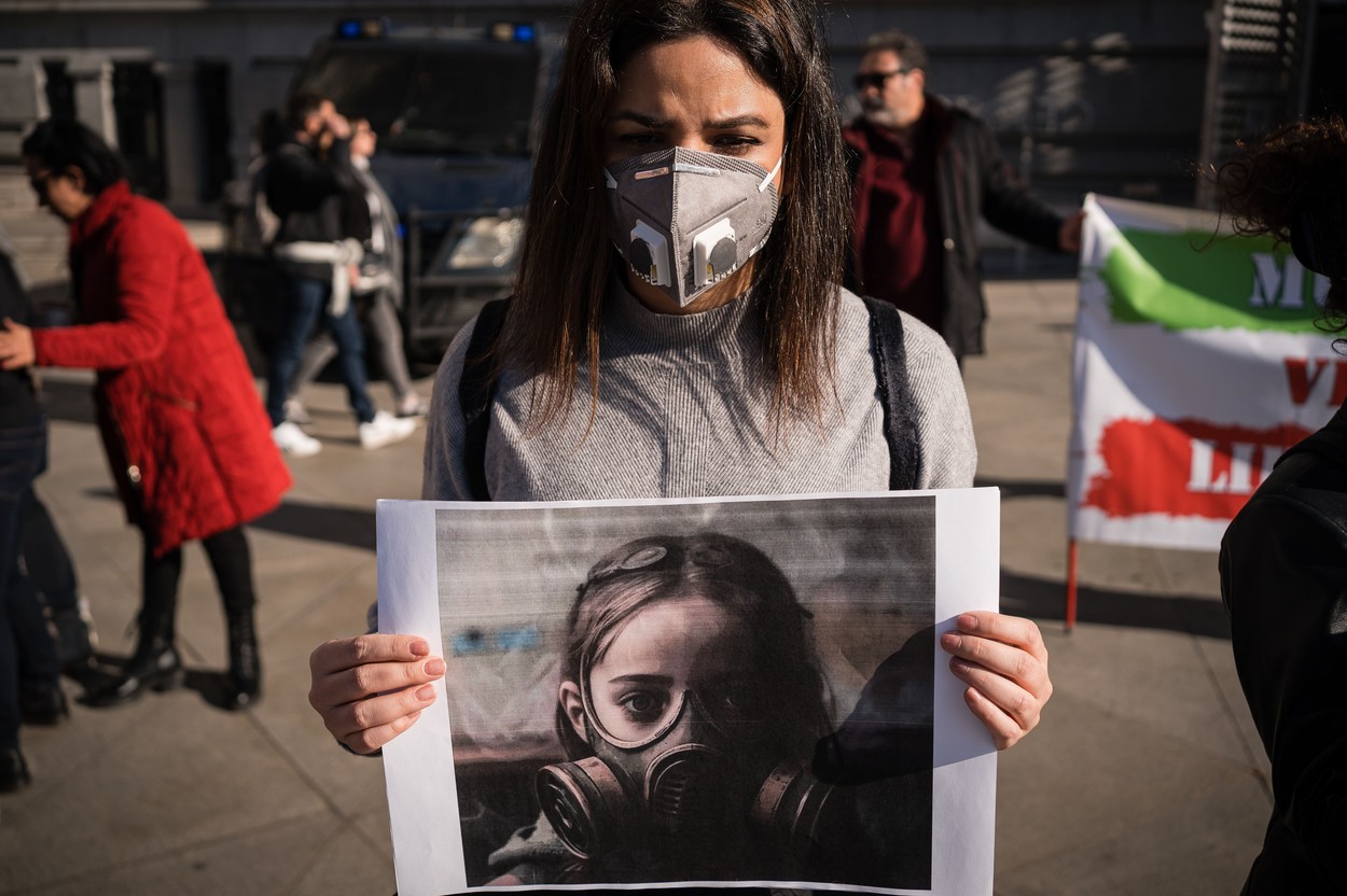 Protest against the hundreds of cases of girls poisoned in Madrid, Spain -  04 Mar 2023