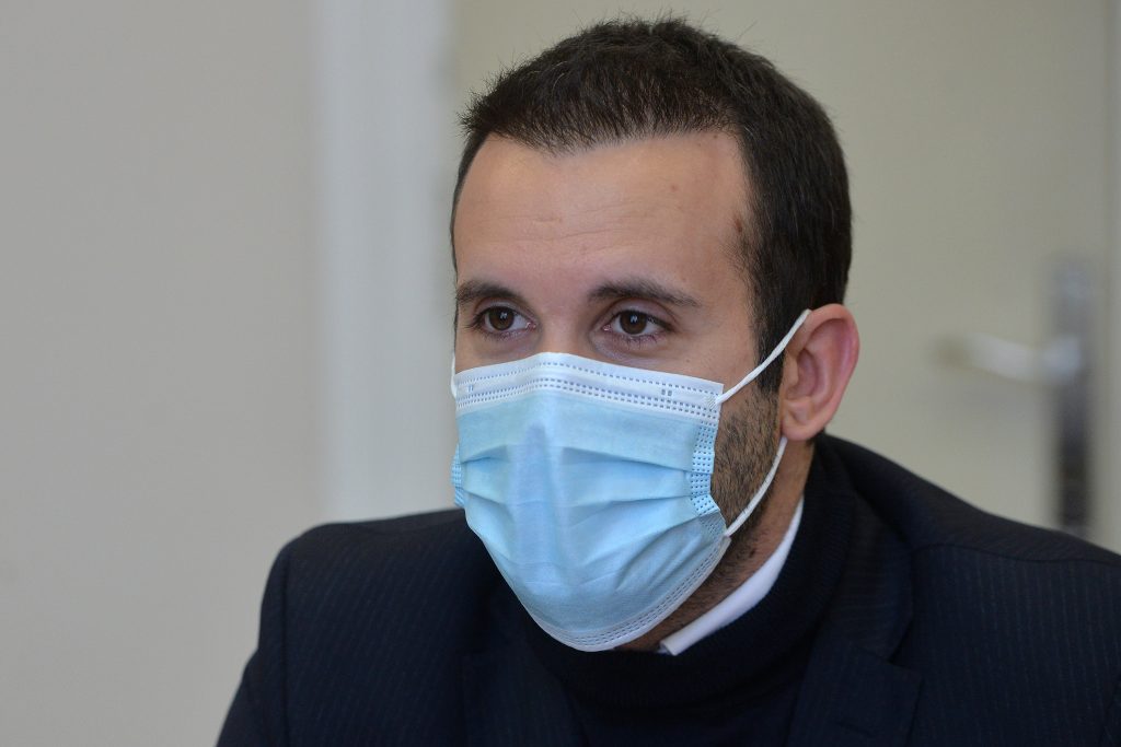 Beograd, 26. maja 2021.- Ministar finansija Sinisa Mali sastao se danas sa ministrom finansija Crne Gore Milojkom Spajicem. FOTO TANJUG/ ZORAN ZESTIC/ nr