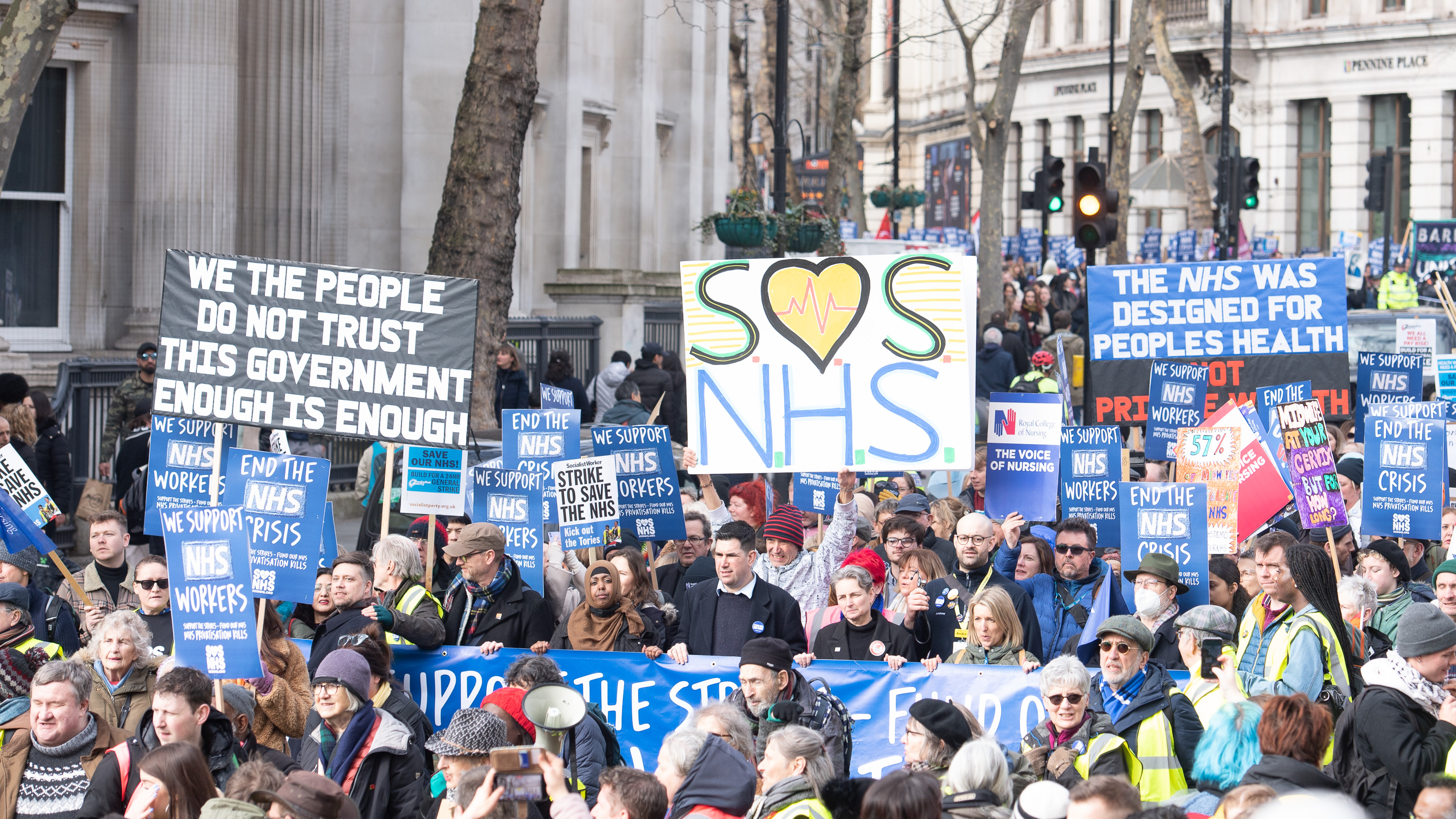 SOS NHS National Demonstration - Saturday 11 March, 2023 - London, London