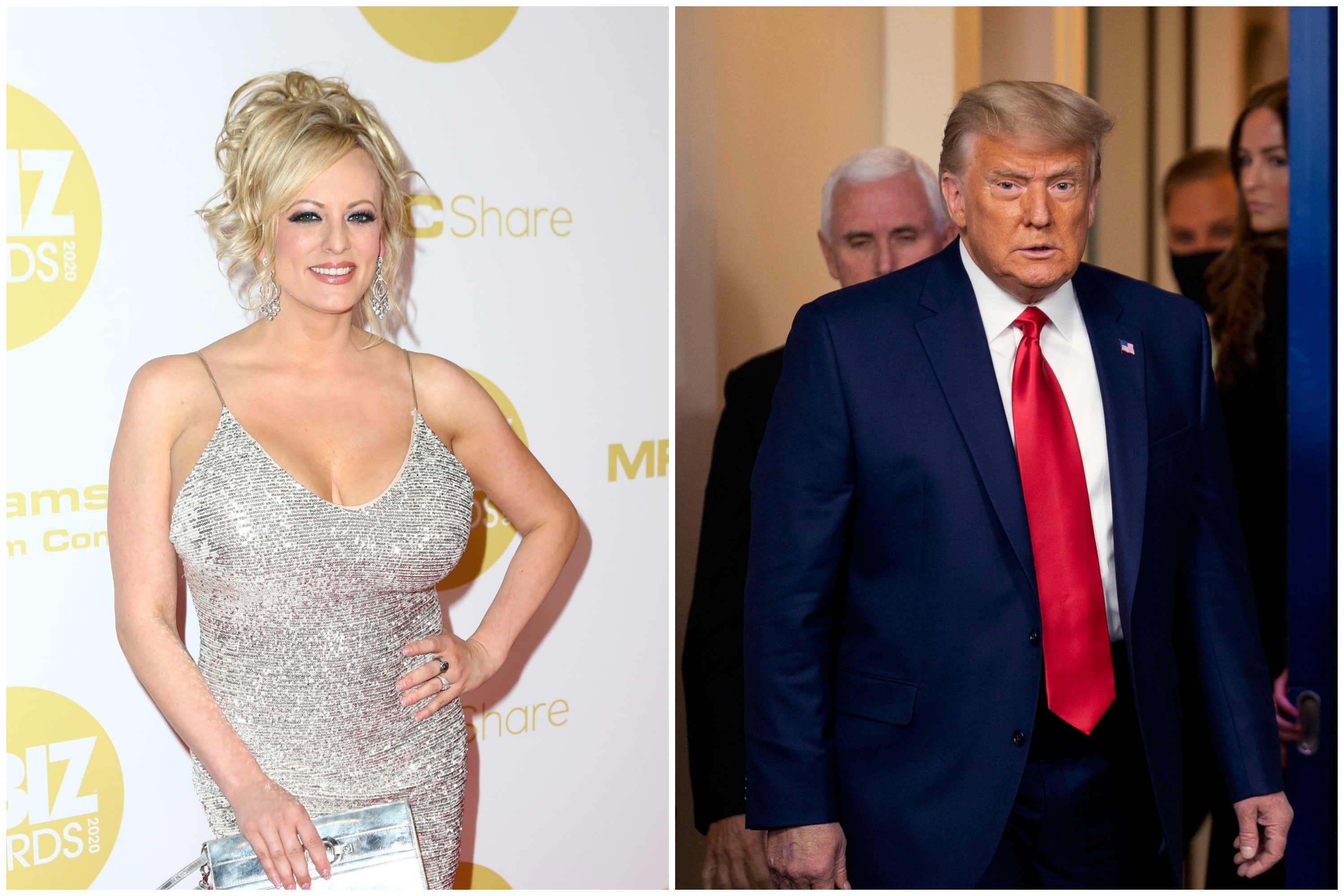 Stormy Daniels, Donald Trump, Stormi Danijels, Donald Tramp, kombo Foto: Tasia Wells / Getty images / MediaPunch Inc / Alamy / Alamy / Profimedia