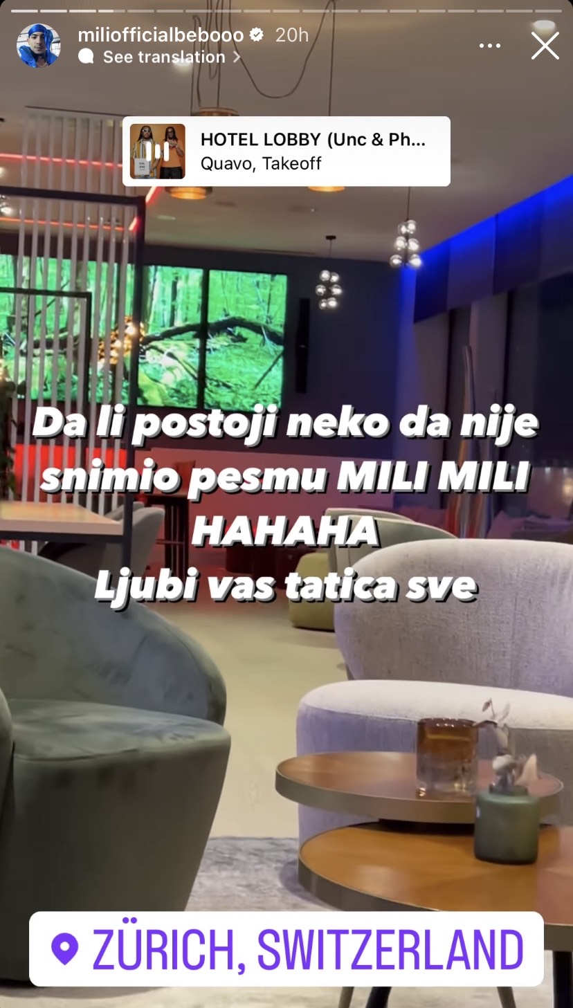 Mili, reper Foto: Instagram/miliofficialbebooo